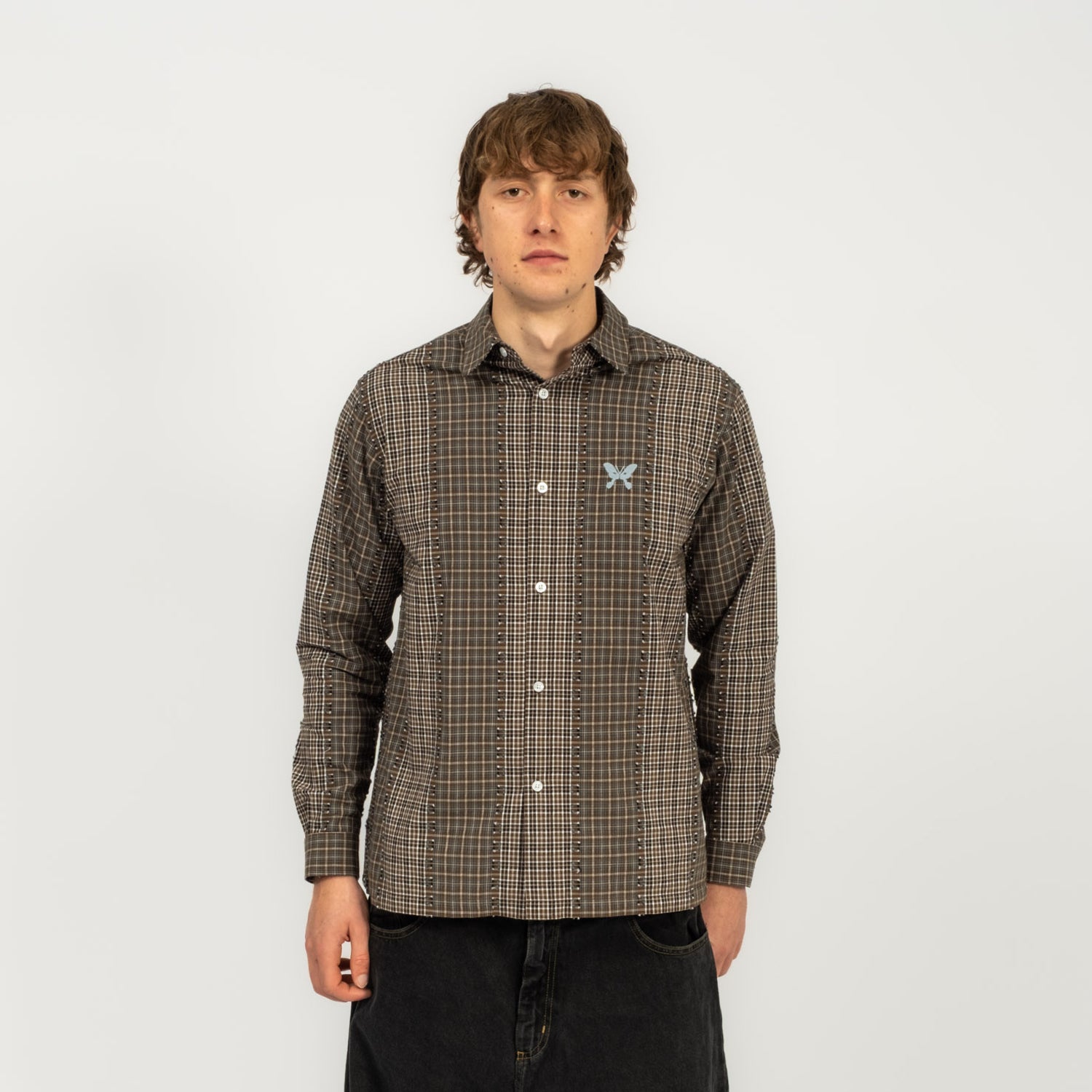 [PAM] HOLT LS SHIRT _ DRAB CHECK