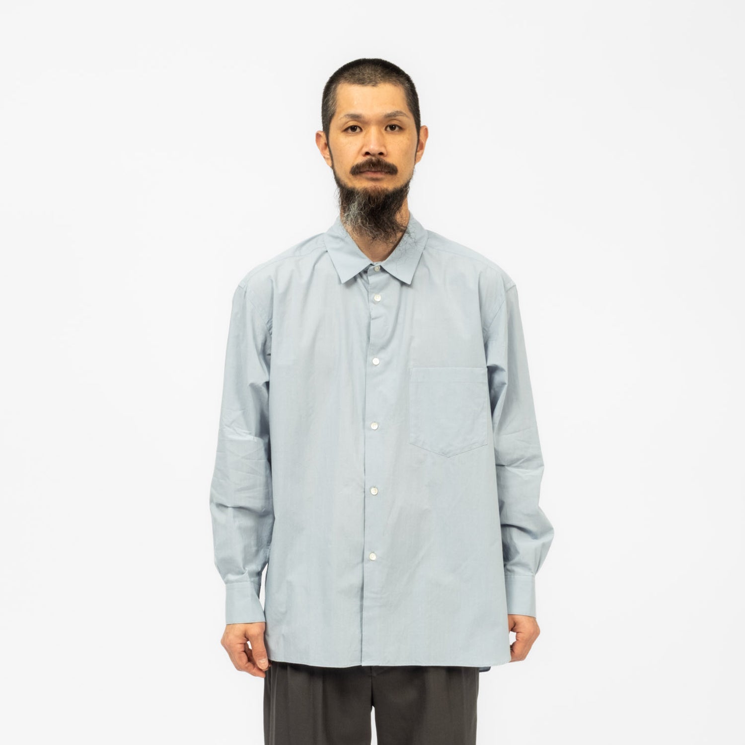 [URU TOKYO] REGULAR COLLAR OVER SHIRTS A _ D.SAX
