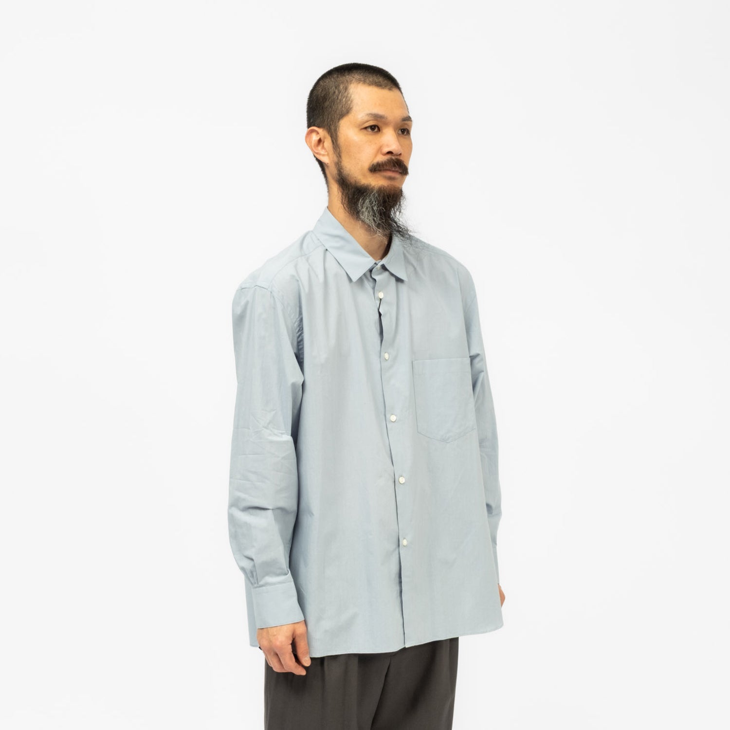 [URU TOKYO] REGULAR COLLAR OVER SHIRTS A _ D.SAX