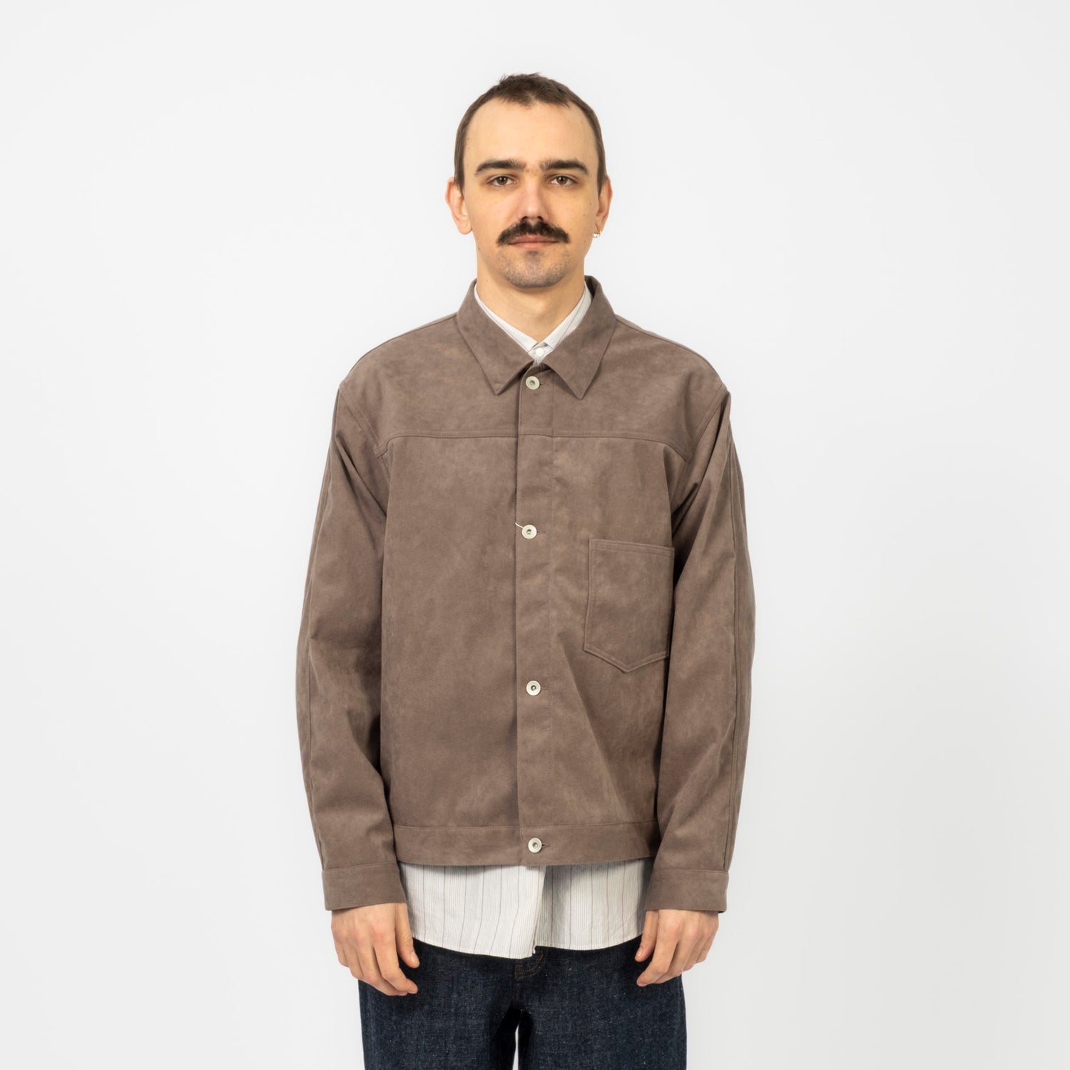 [NANAMICA] ULTRASUEDE SHORT JACKET _ GREY