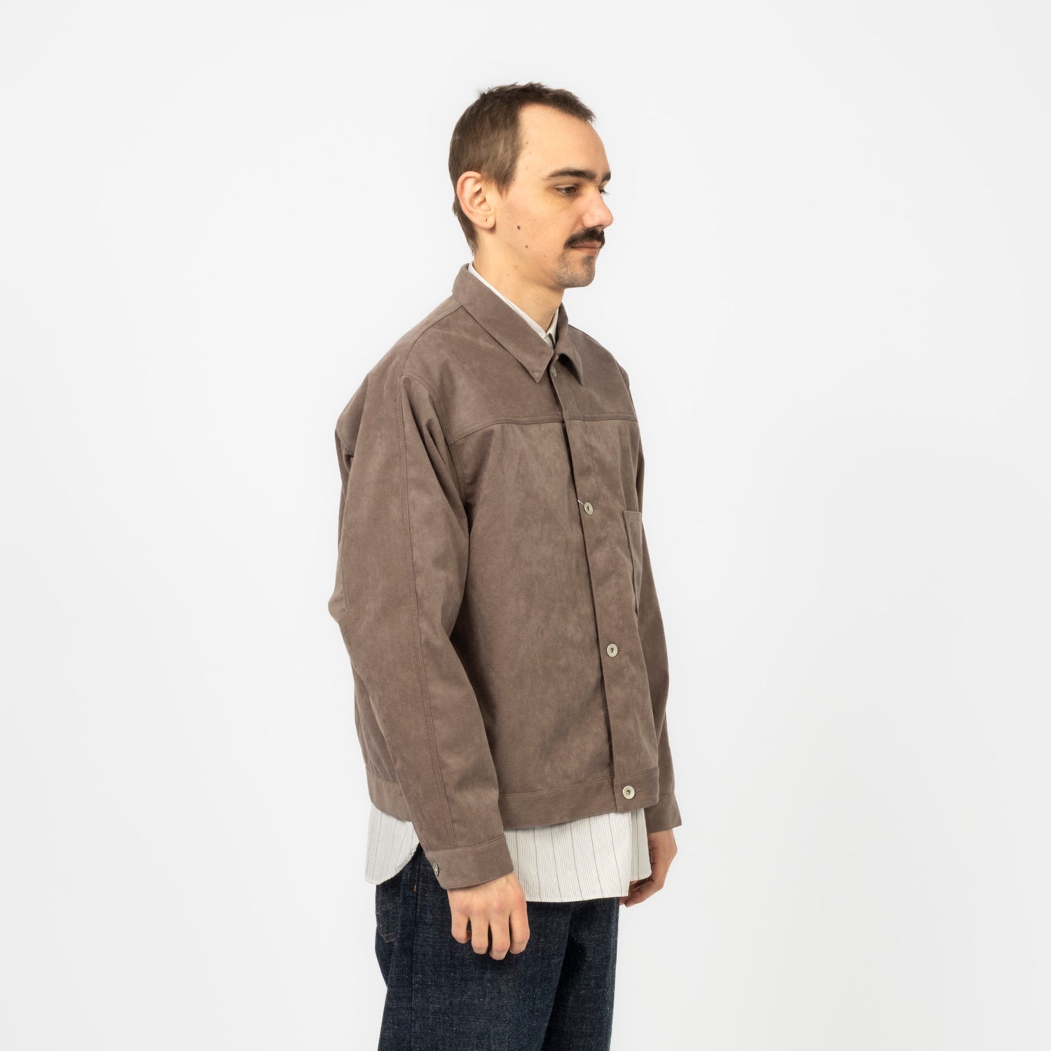 [NANAMICA] ULTRASUEDE SHORT JACKET _ GREY