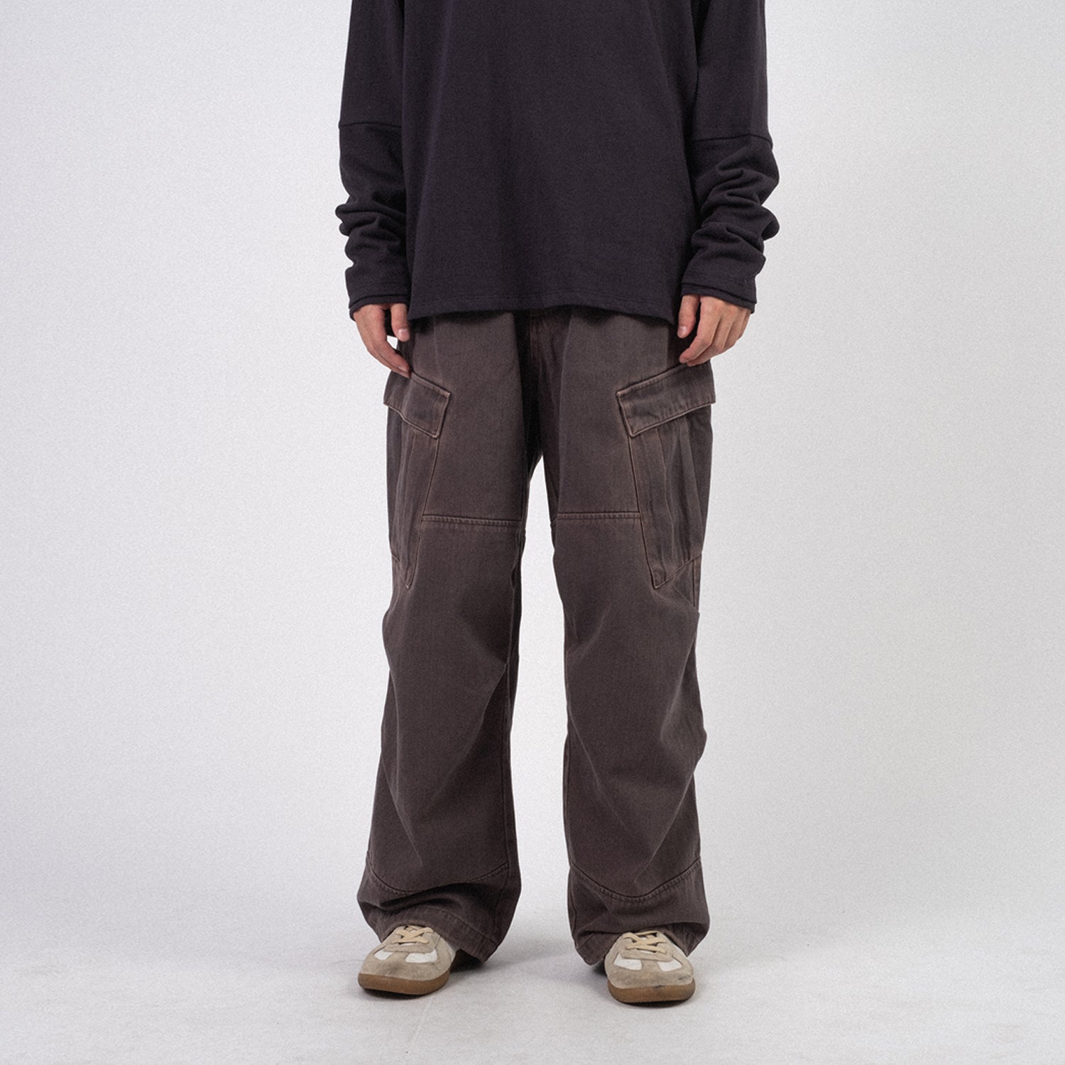 [HATCHINGROOM] MIL PANTS WASHED _ CHARCOAL