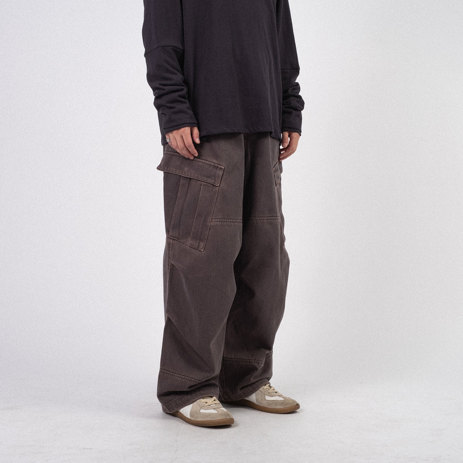 [HATCHINGROOM] MIL PANTS WASHED _ CHARCOAL