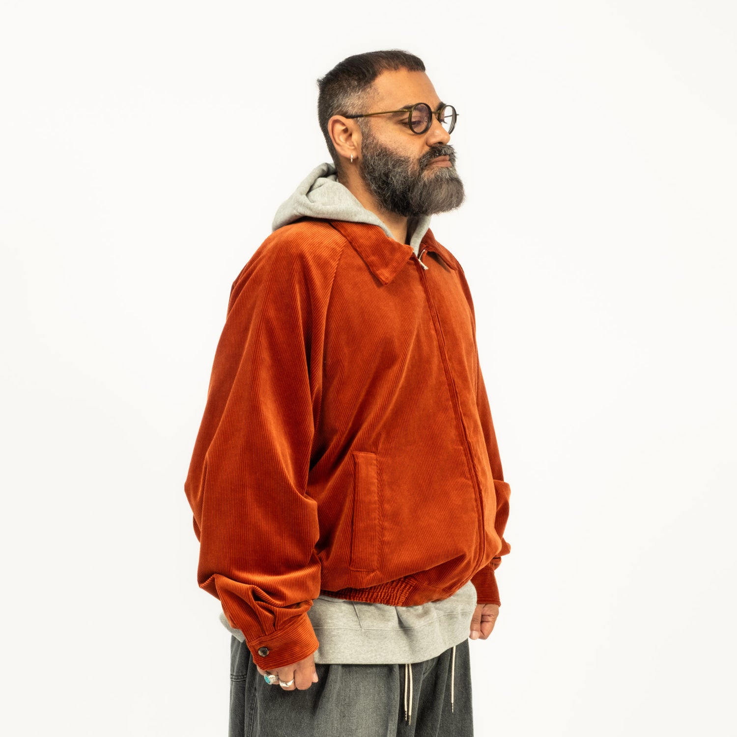 [SILLAGE] ZIP UP BLOUSON CORDUROY _ ORANGE