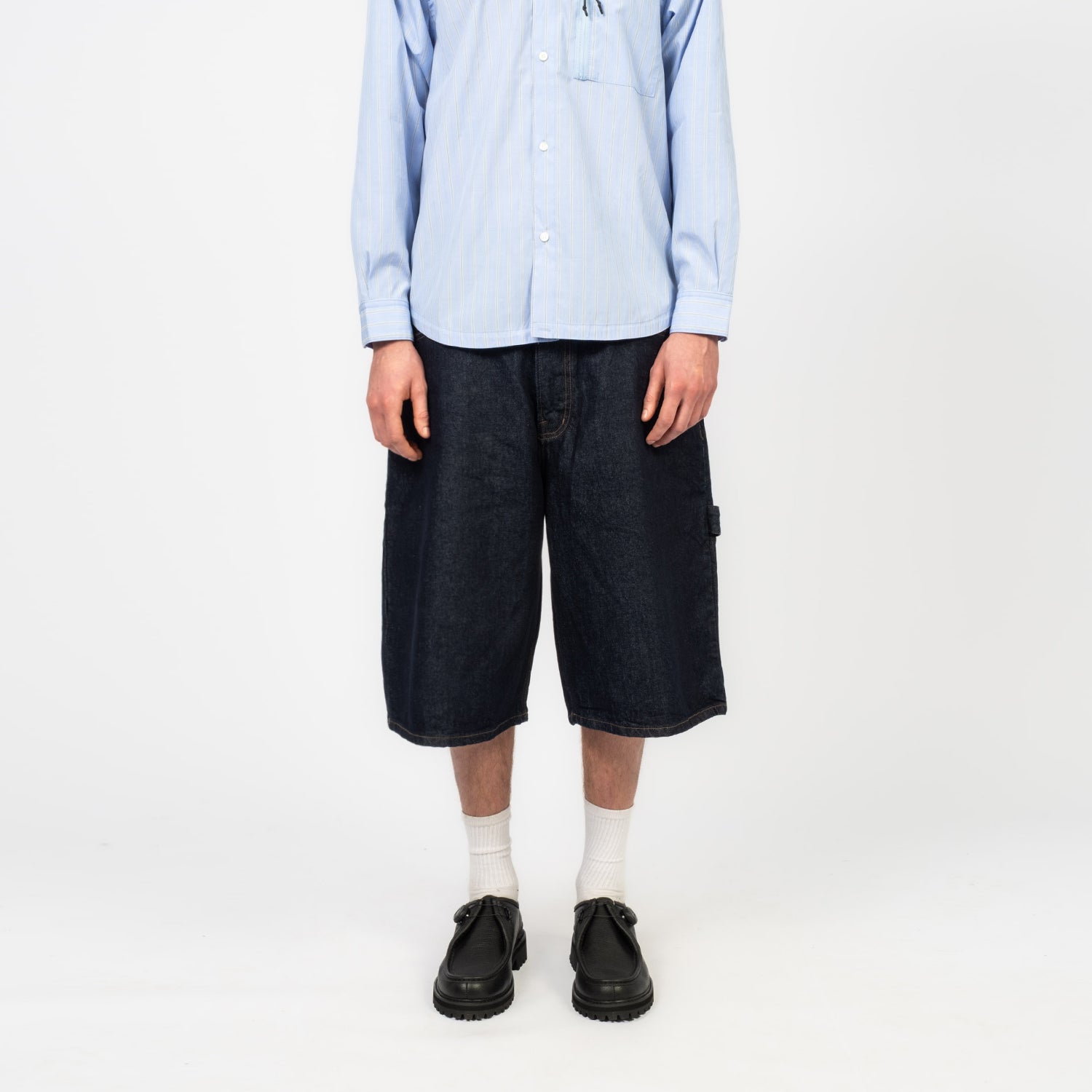 [UNAFFECTED] BERMUDA DENIM SHORTS _ INDIGO
