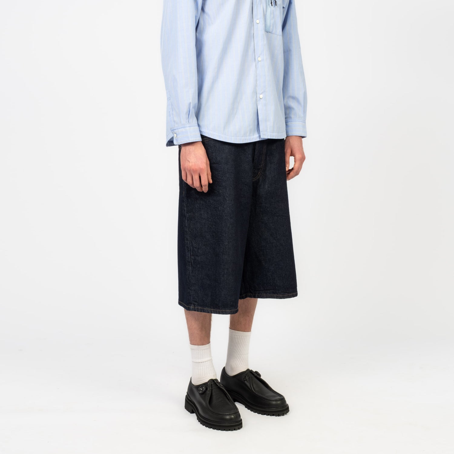 [UNAFFECTED] BERMUDA DENIM SHORTS _ INDIGO