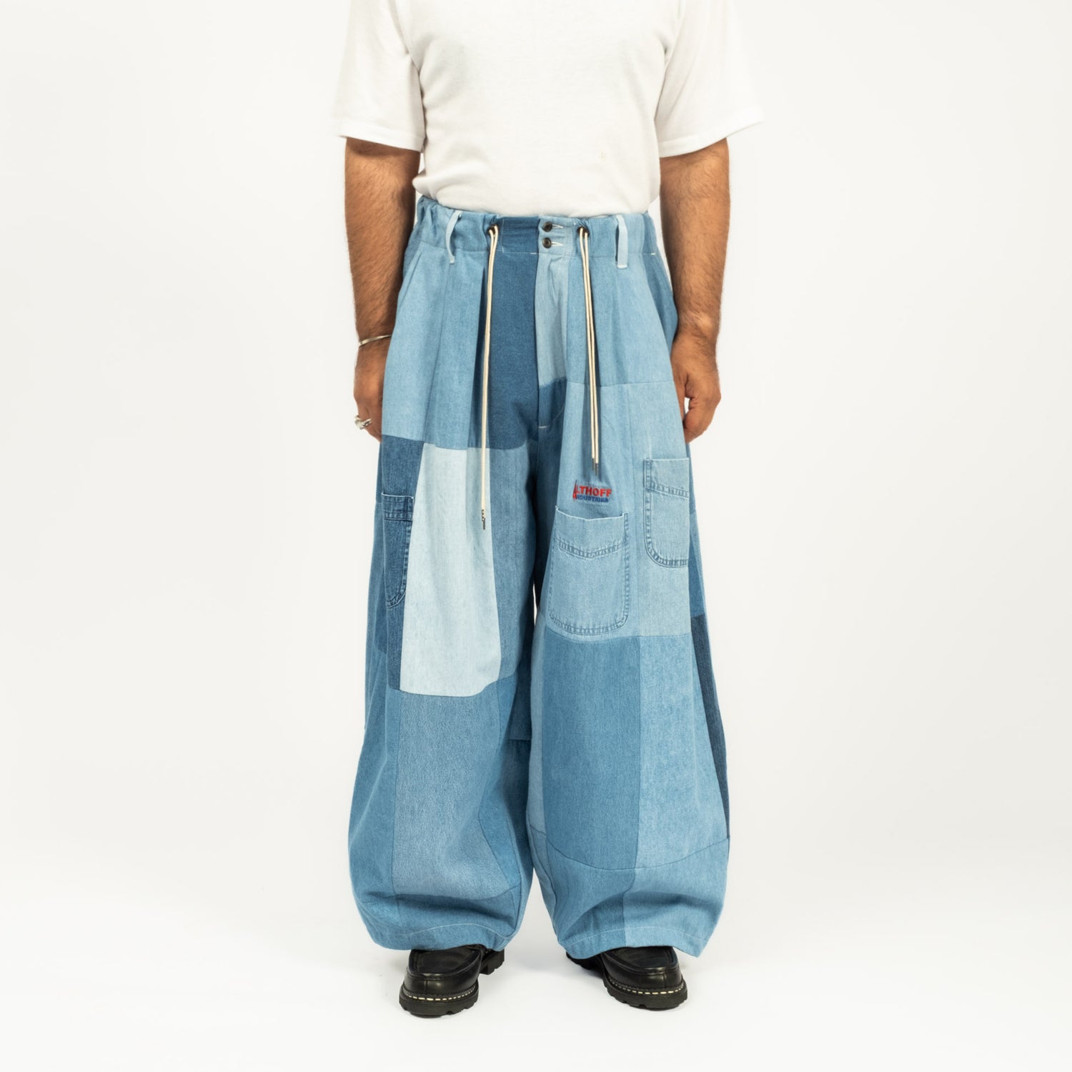[SILLAGE] CIRCULAR PANTS VINTAGE DENIM SHIRTS _ ONE