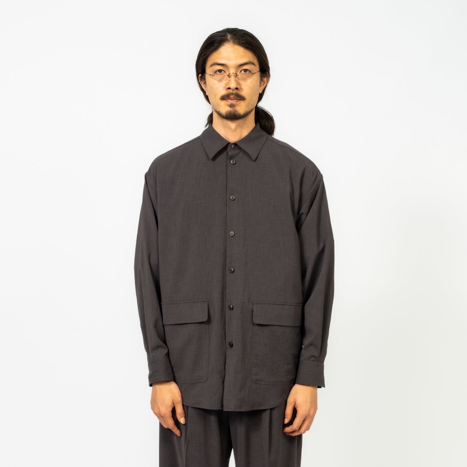[YOKO SAKAMOTO] SUIT SHIRT _ CHARCOAL GREY