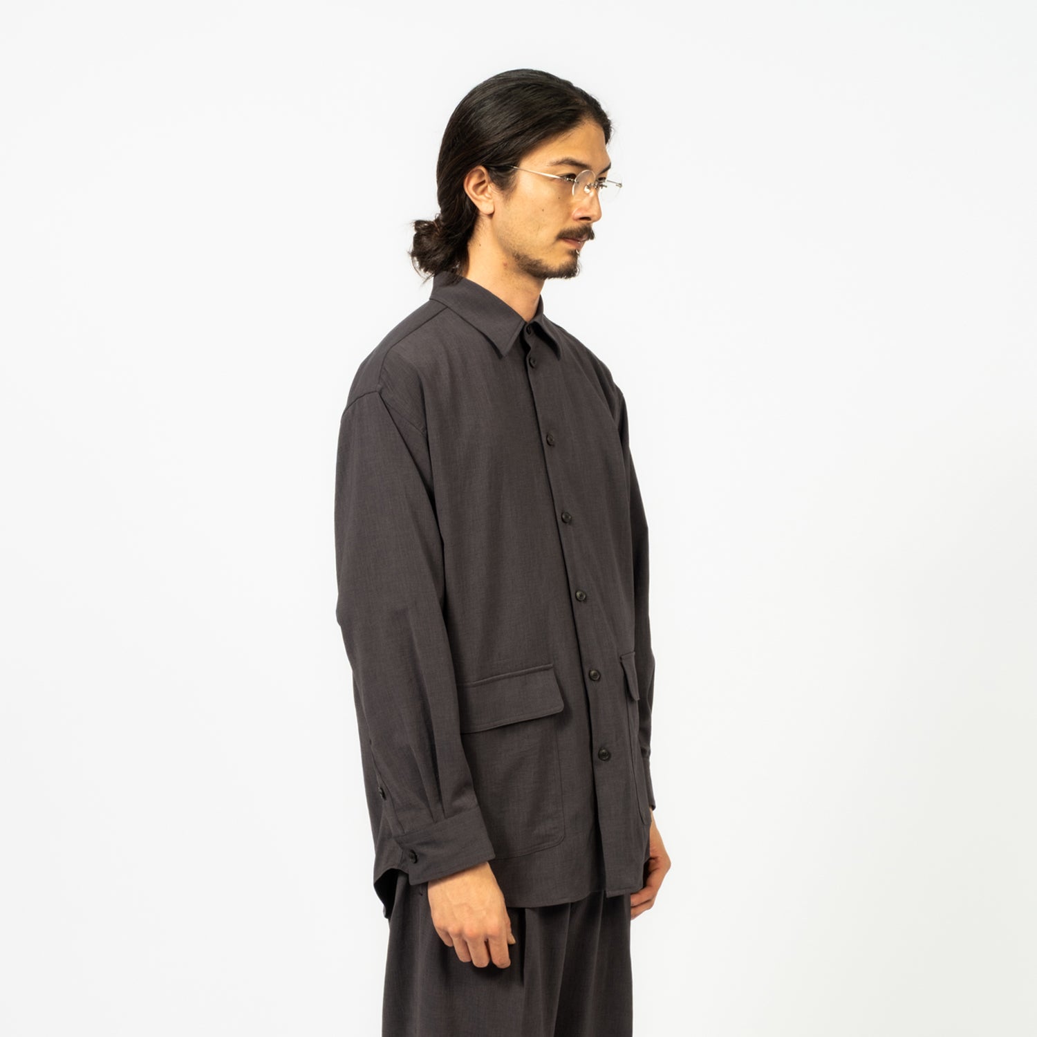 [YOKO SAKAMOTO] SUIT SHIRT _ CHARCOAL GREY