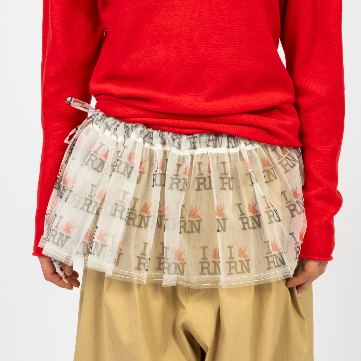 [RHODOLIRION] ATTACHED COLLAR & APRON _ OFF WHITE