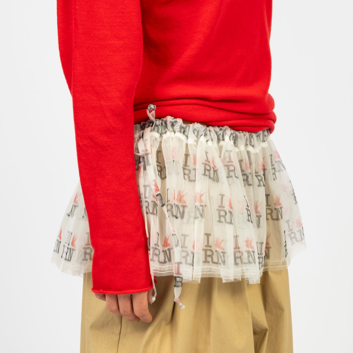 [RHODOLIRION] ATTACHED COLLAR & APRON _ OFF WHITE