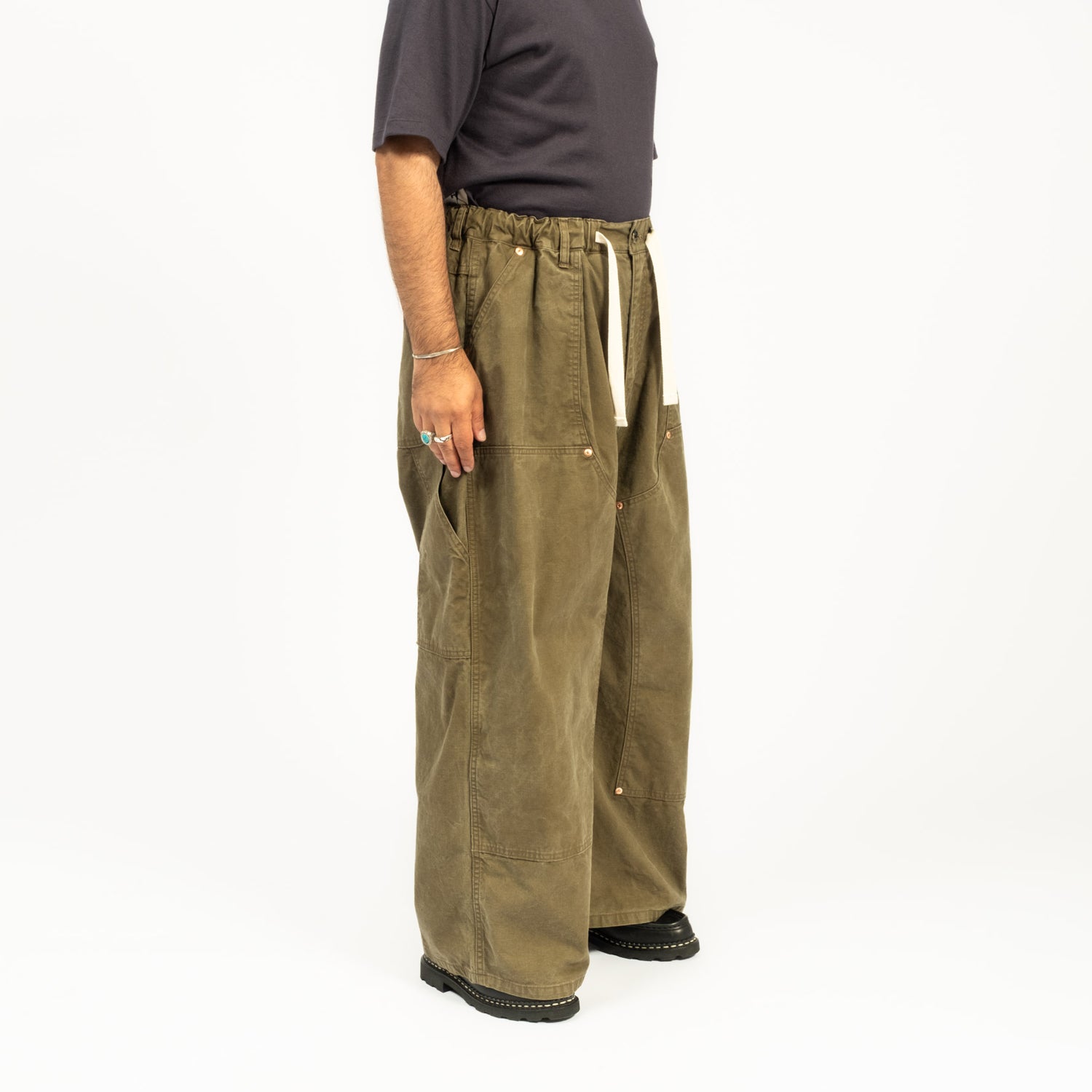 [SILLAGE] PAINTER PANTS SUPER DUCK _ OLIVE