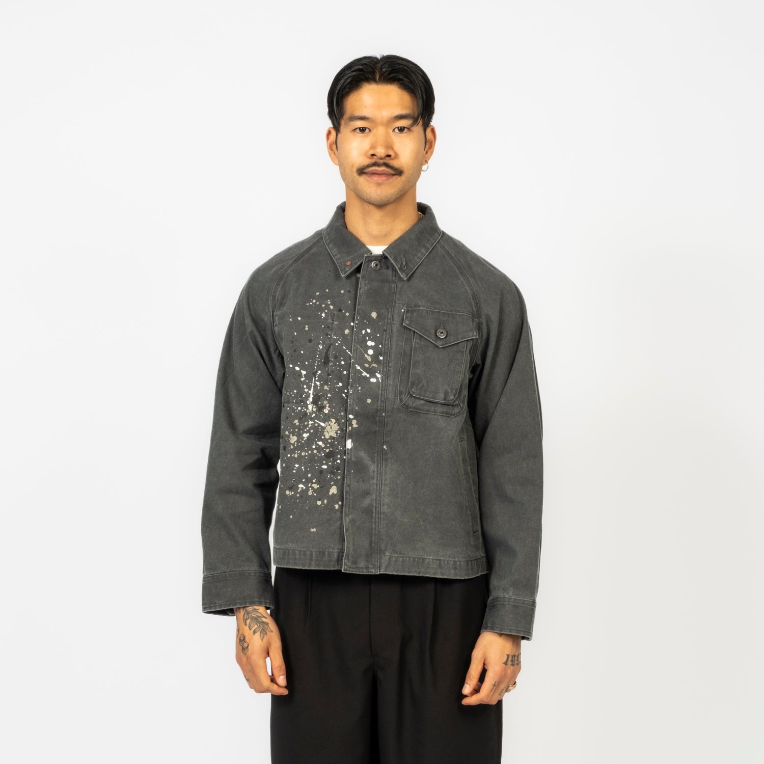 [SNOW PEAK] SULFUR DYED FADE PAINTED COVERALL _ CHARCOAL