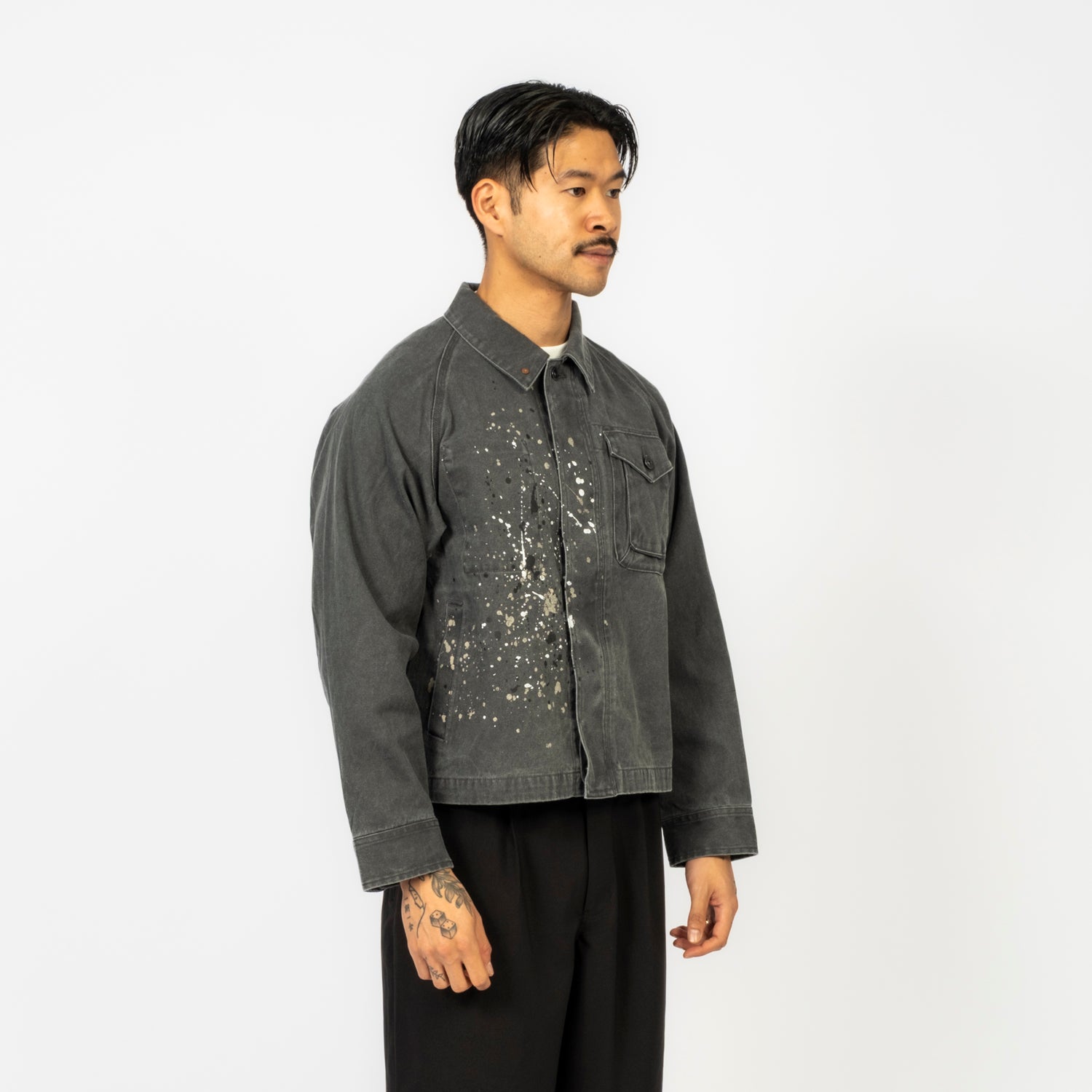 [SNOW PEAK] SULFUR DYED FADE PAINTED COVERALL _ CHARCOAL