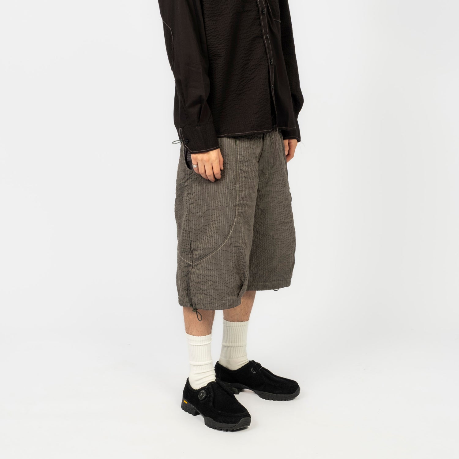 [FORTUNE W.W.D.] STITCHED-THROUGH MESH POCKET SHORTS _ SAGE