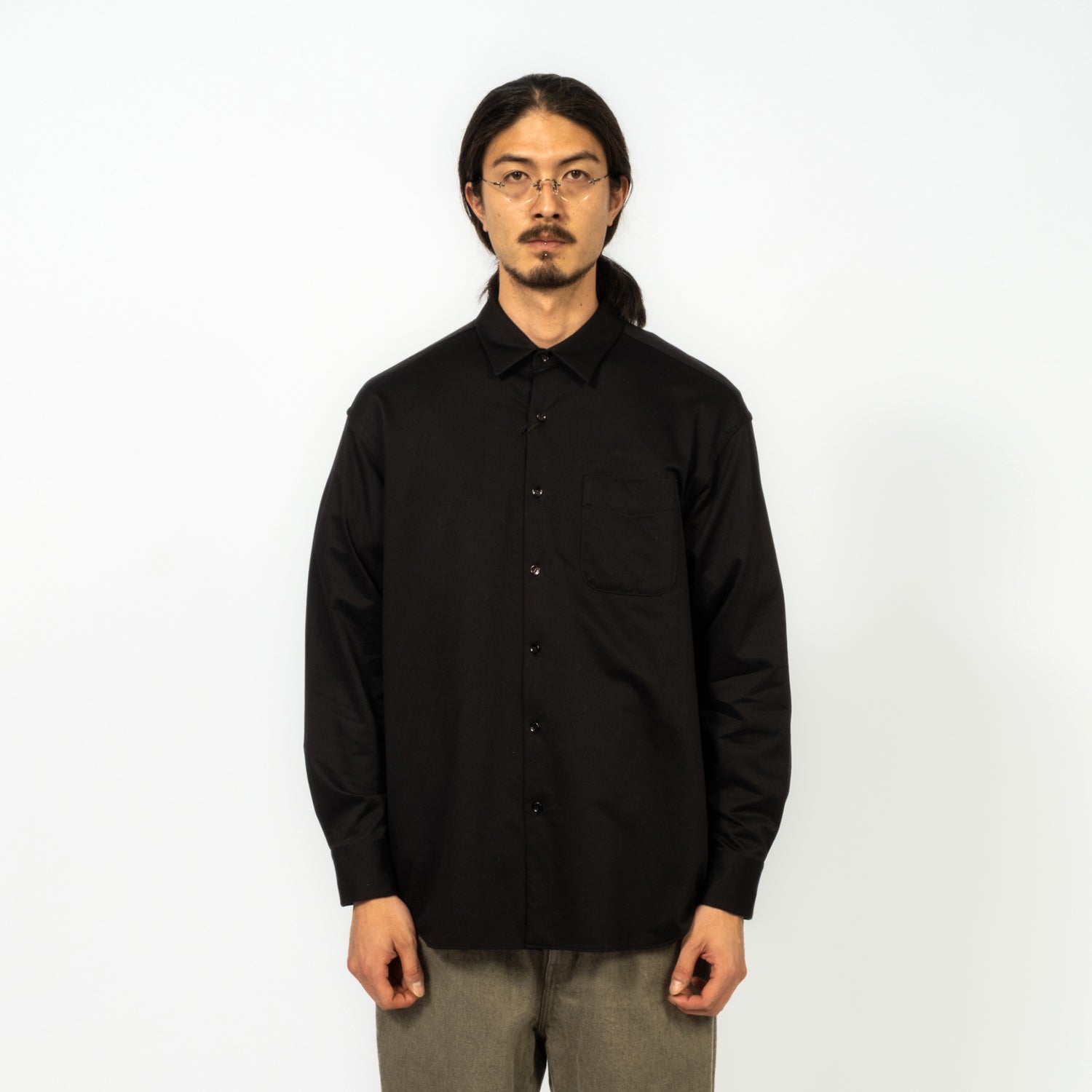 [YOKO SAKAMOTO] REGULAR COLLAR SHIRT _ BLACK