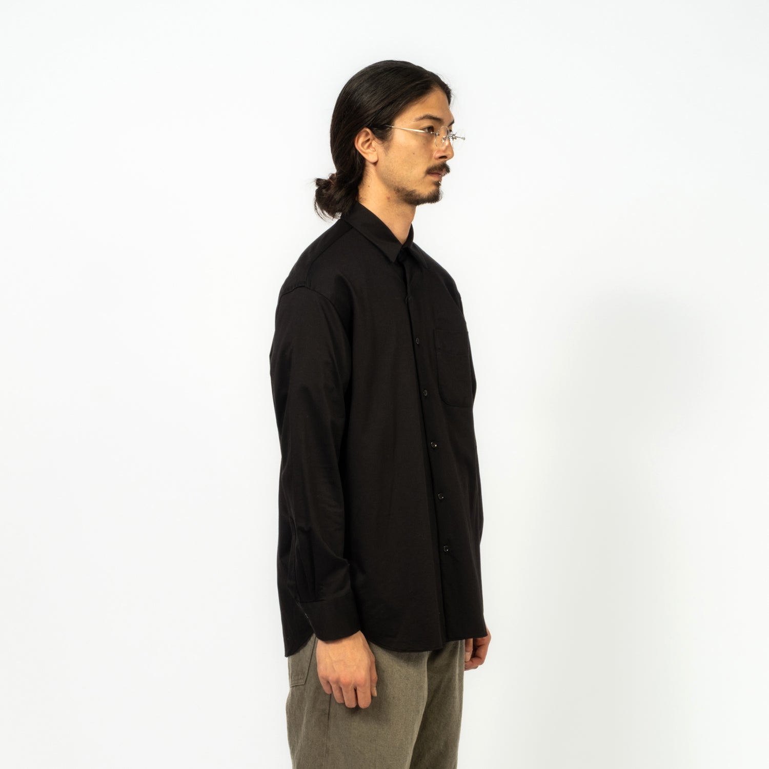 [YOKO SAKAMOTO] REGULAR COLLAR SHIRT _ BLACK