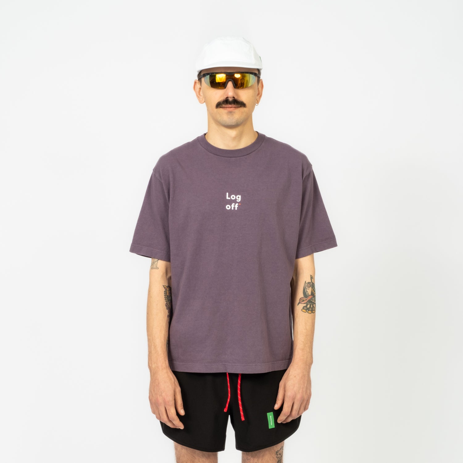 [DISTRICT VISION] CALIFORNIA COTTON TEE _ LOG OFF VINTAGE PLUM
