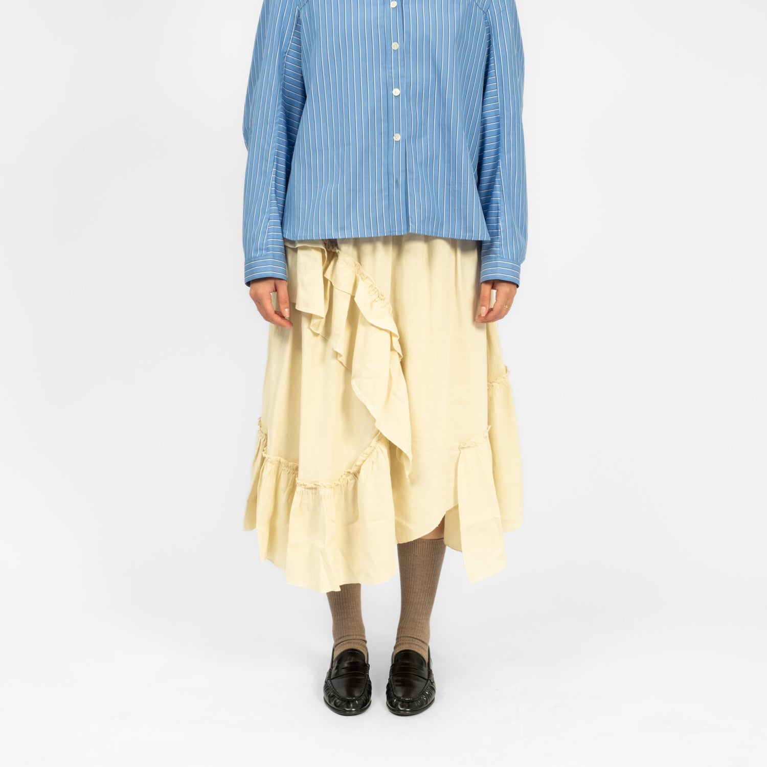 [YMC] DRAPED SKIRT _ SHELL