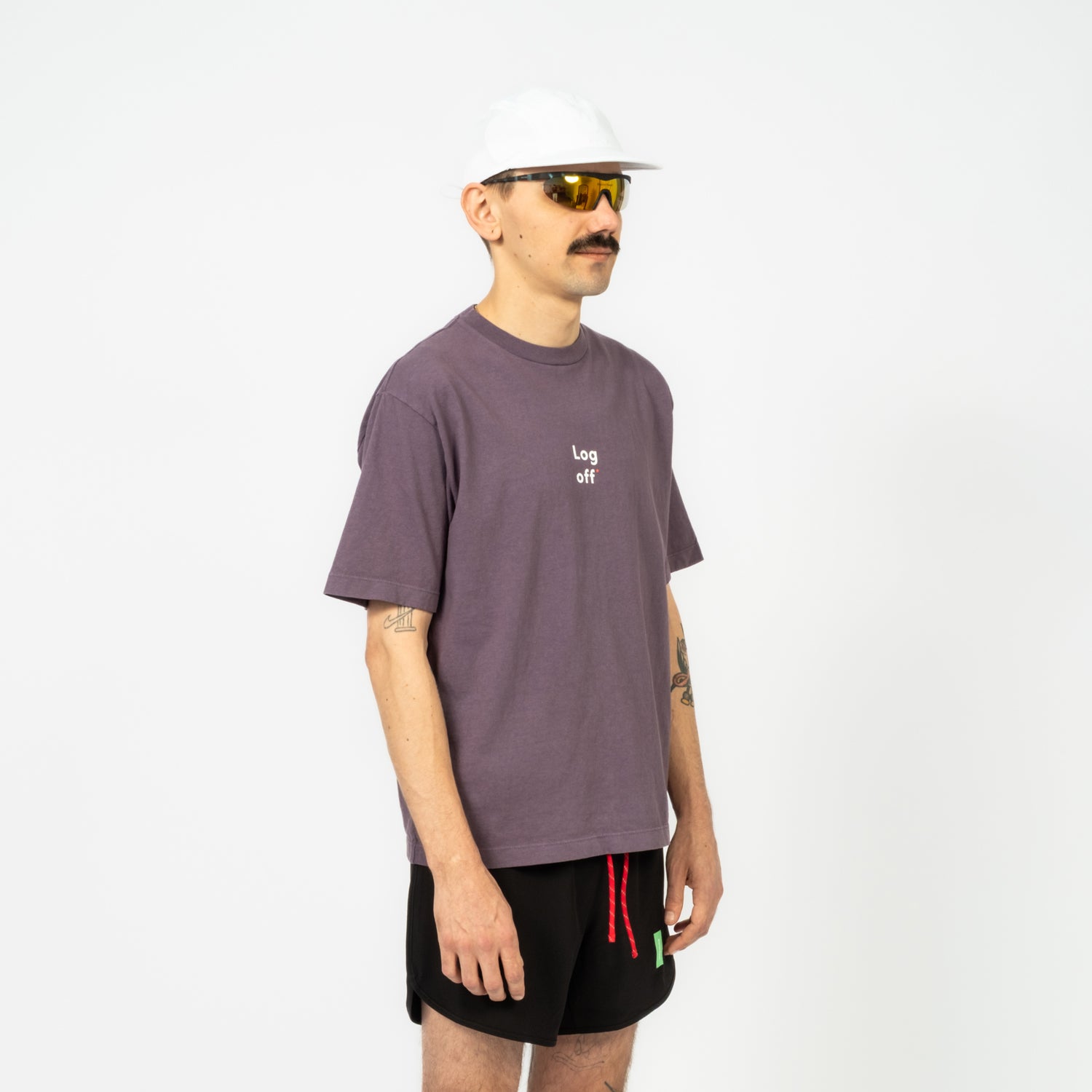 [DISTRICT VISION] CALIFORNIA COTTON TEE _ LOG OFF VINTAGE PLUM