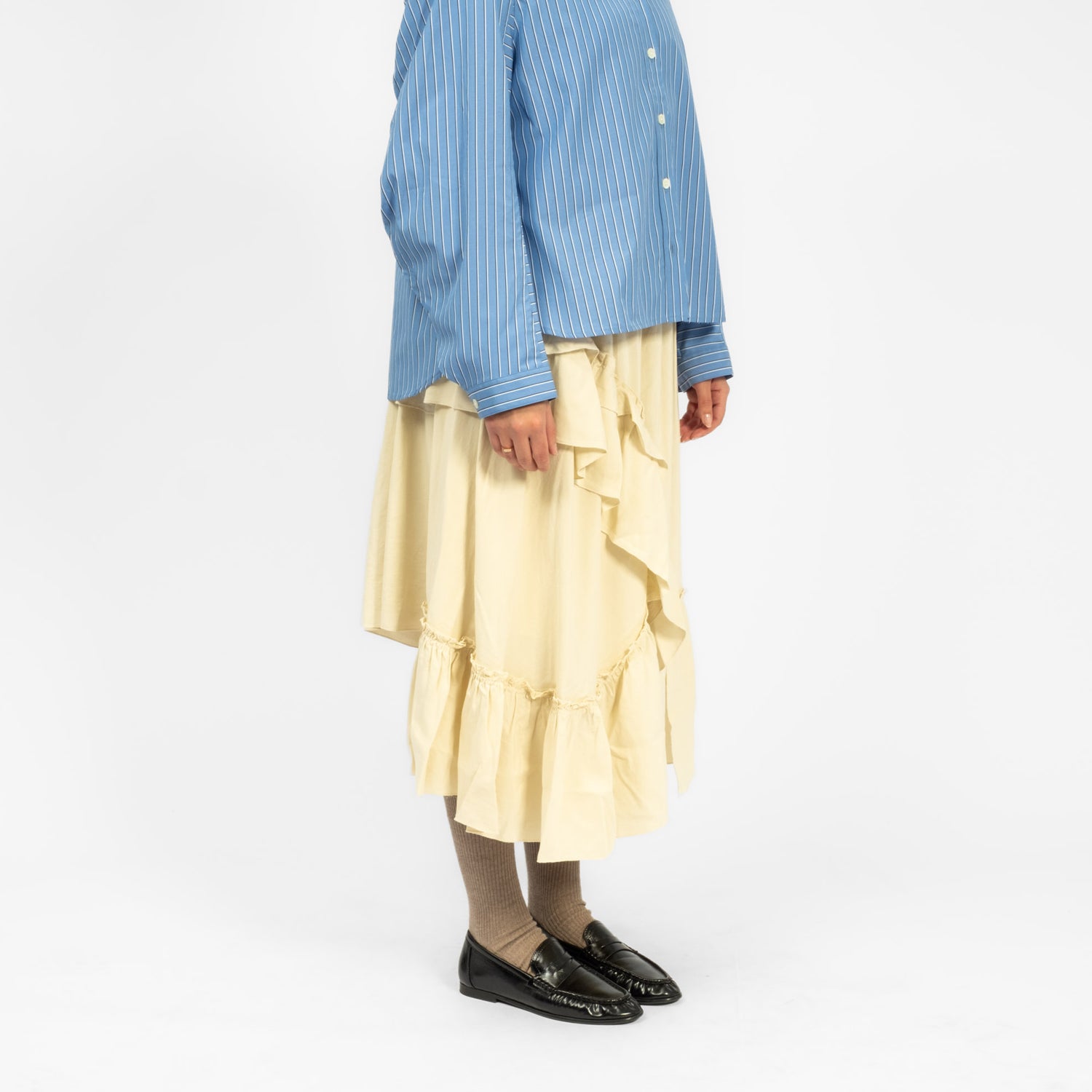[YMC] DRAPED SKIRT _ SHELL
