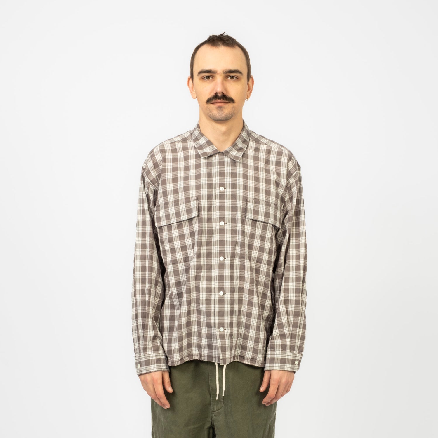 [NANAMICA] PALAKA CHECK SHIRT _ GREY