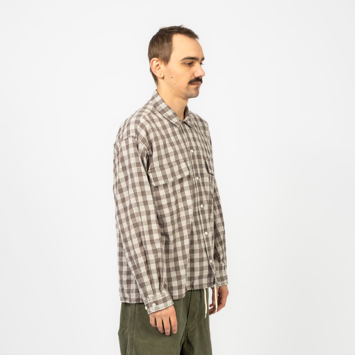 [NANAMICA] PALAKA CHECK SHIRT _ GREY