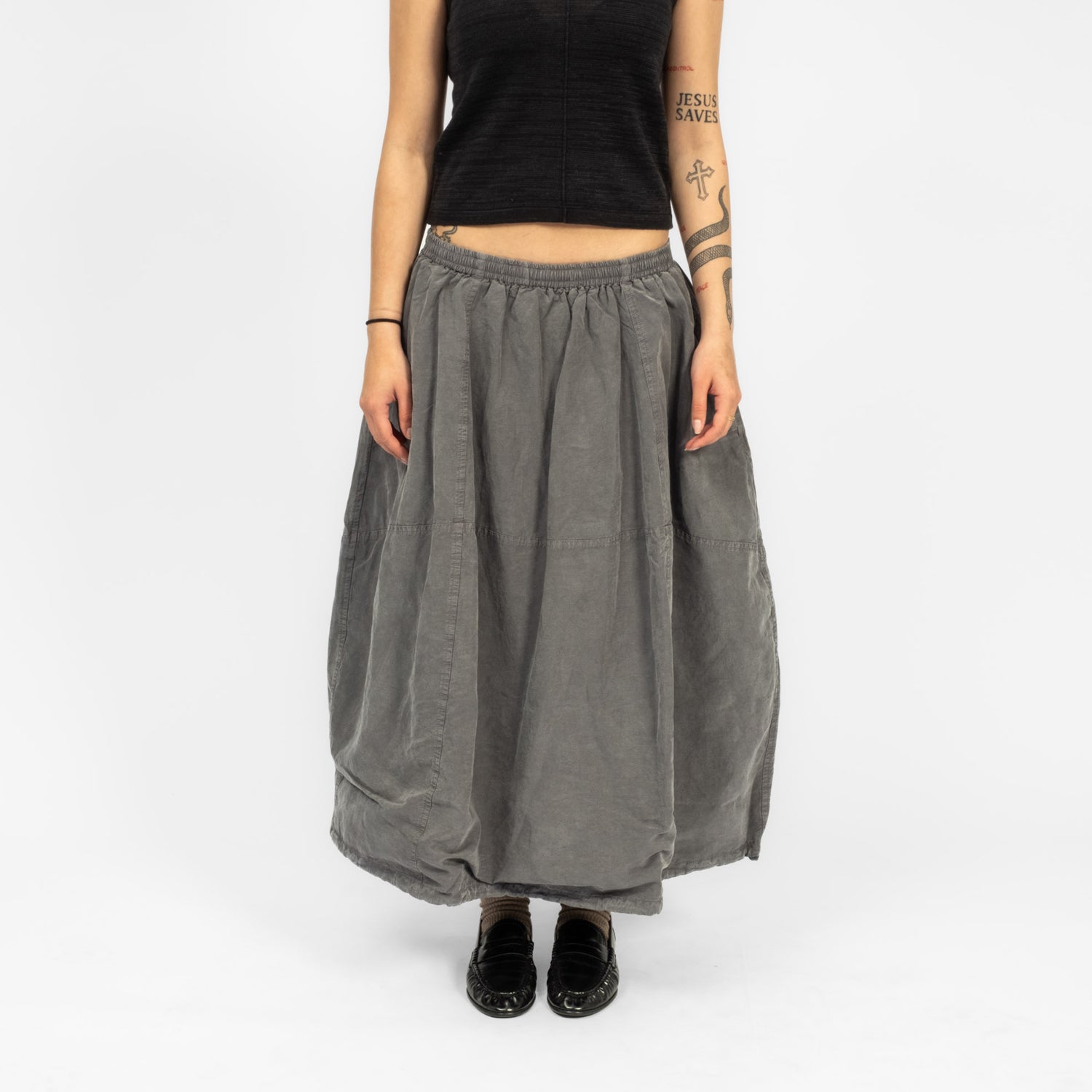 [YMC] PARACHUTE SKIRT _ CHARCOAL