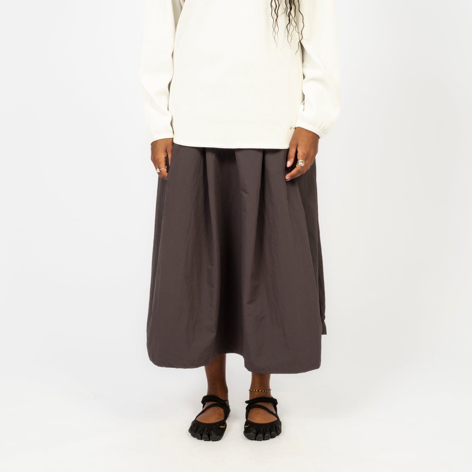 [SNOW PEAK] NYLON WASHER SKIRT _ CHARCOAL