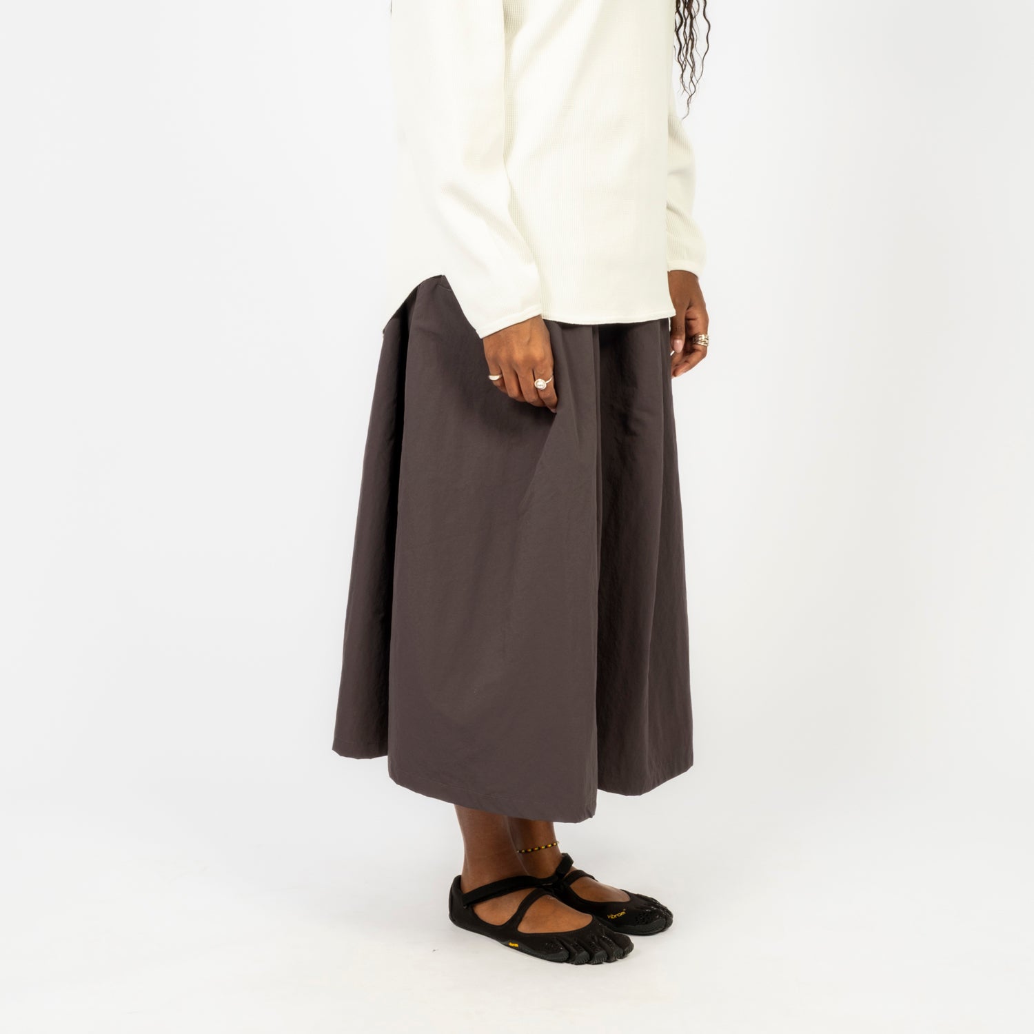 [SNOW PEAK] NYLON WASHER SKIRT _ CHARCOAL