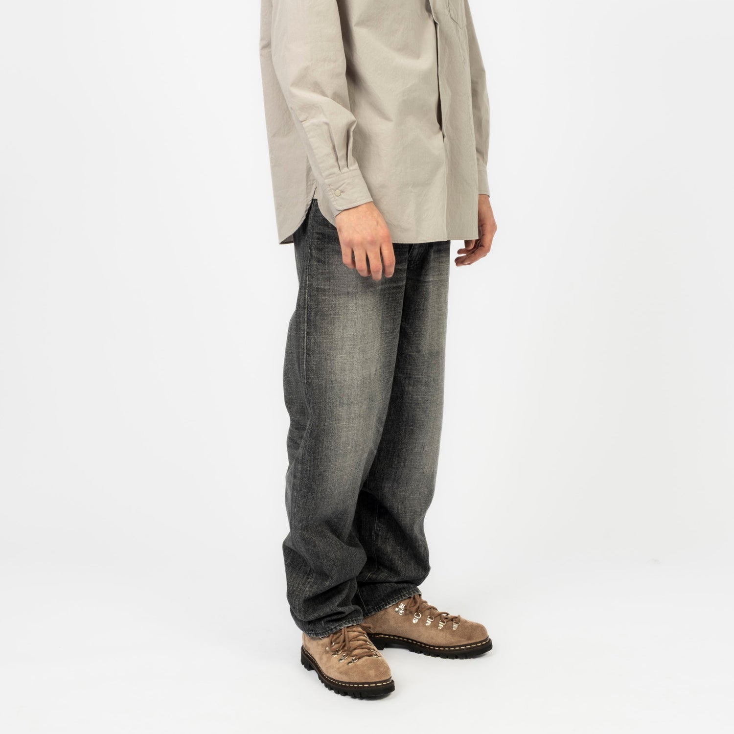 [NANAMICA] SELVAGE DENIM PANTS _ VINTAGE BLACK