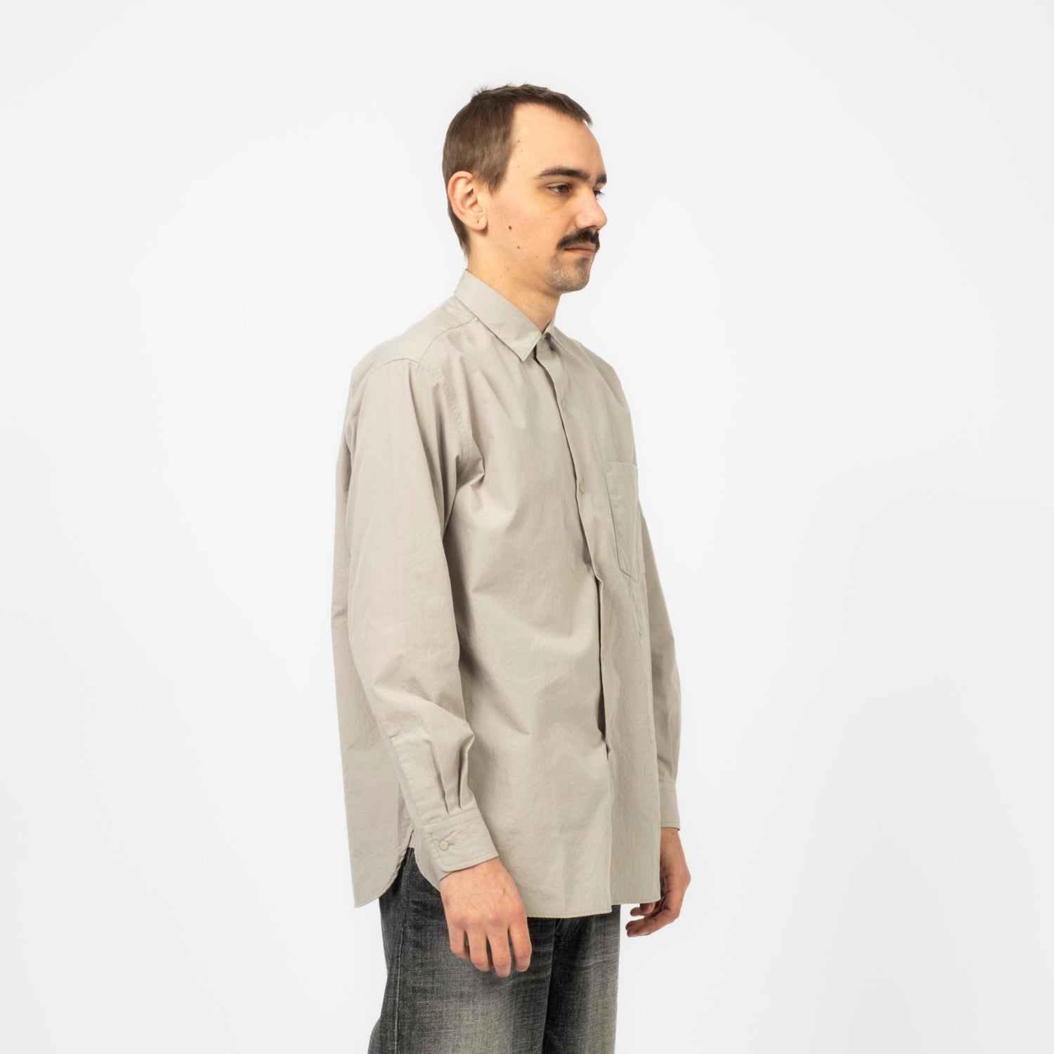 [NANAMICA] REGULAR COLLAR WIND SHIRT _ GREY