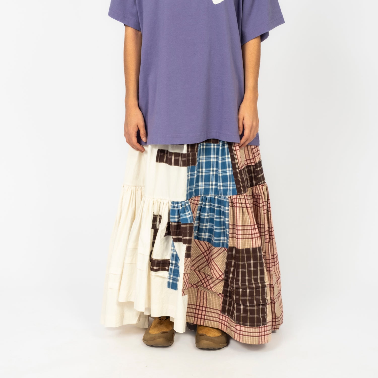 [STORY MFG] FIELD SKIRT _ TINKER PATCHWORK