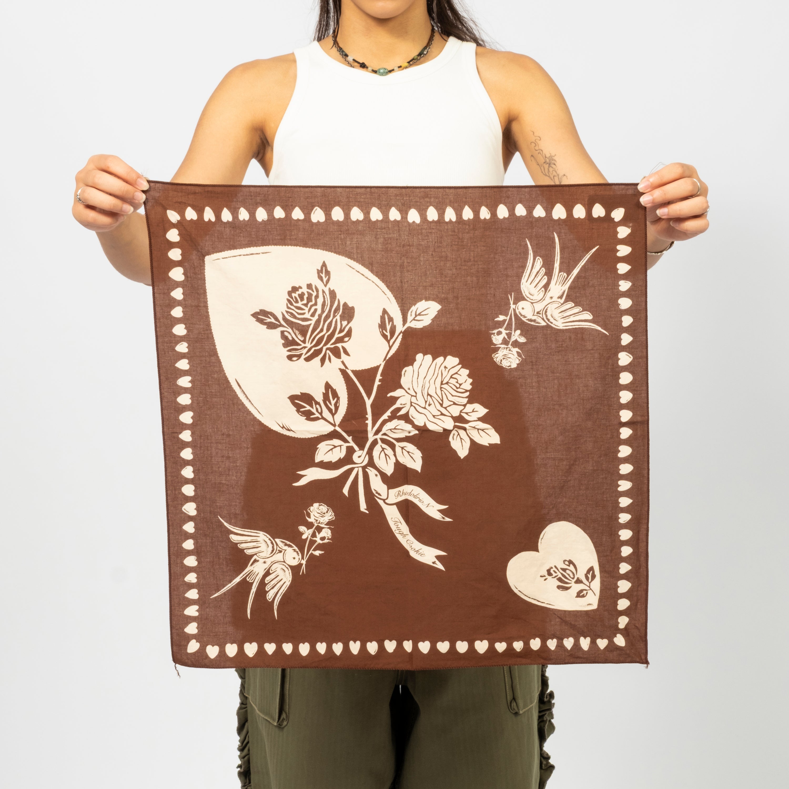 [RHODOLIRION] HANDKERCHIEF _ BROWN