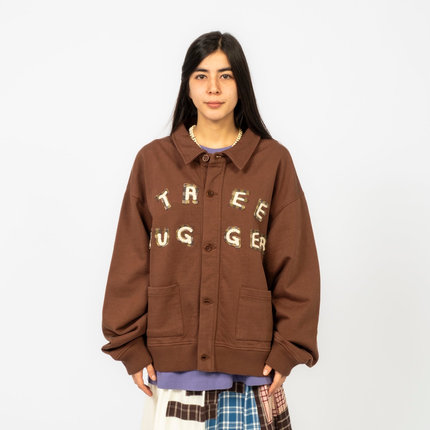 [STORY MFG] WALKING CARDIGAN _ BROWN TREE HUGGER
