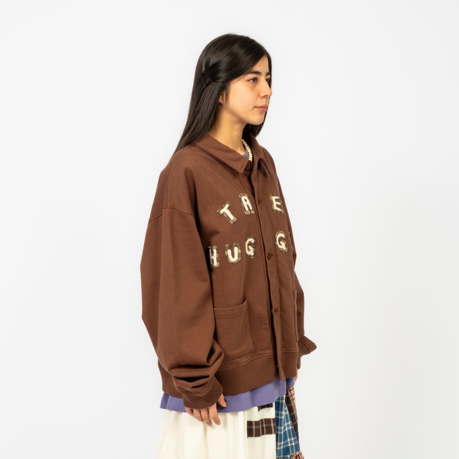 [STORY MFG] WALKING CARDIGAN _ BROWN TREE HUGGER