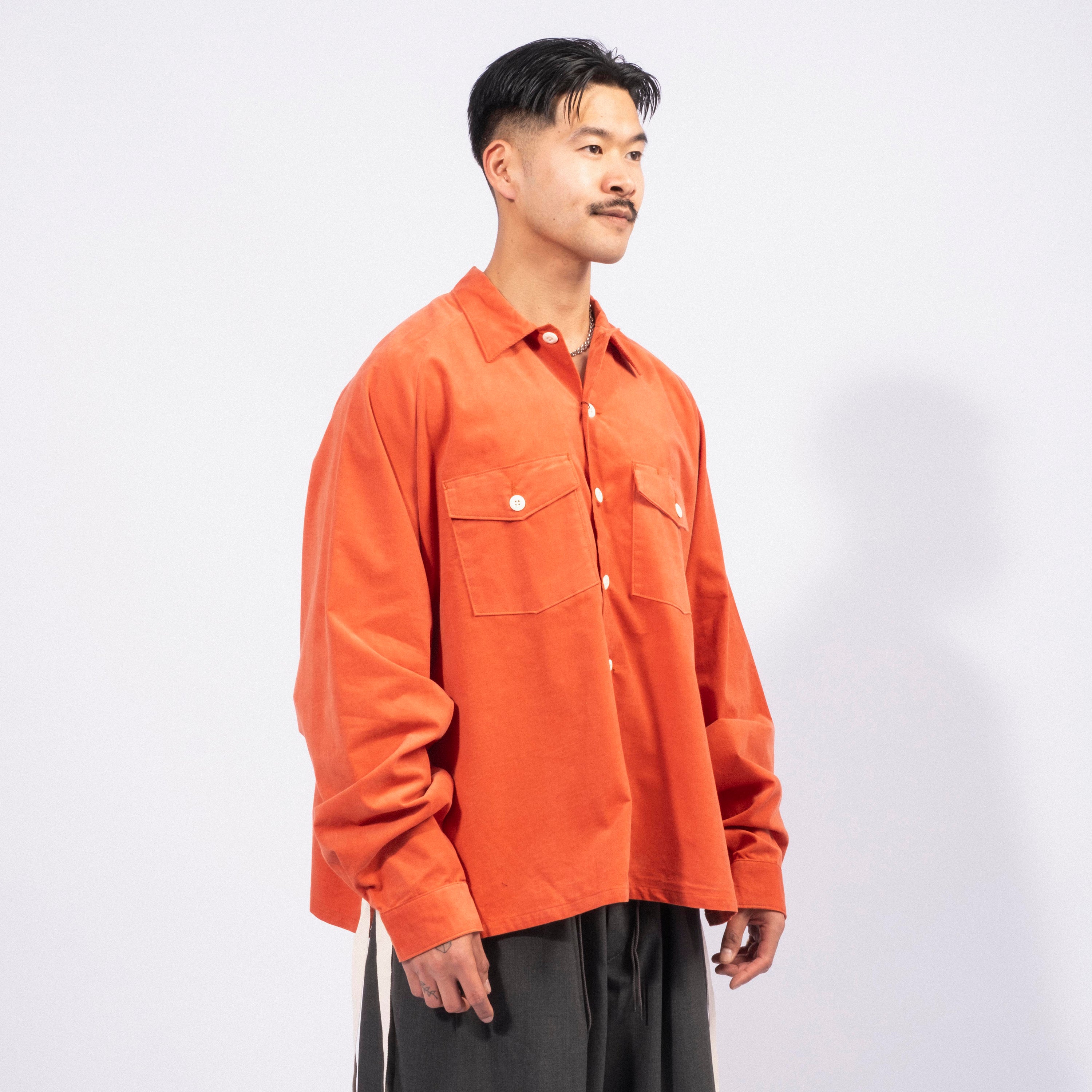 [SILLAGE] FATIGUE SHIRTS _ CORDUROY ORANGE