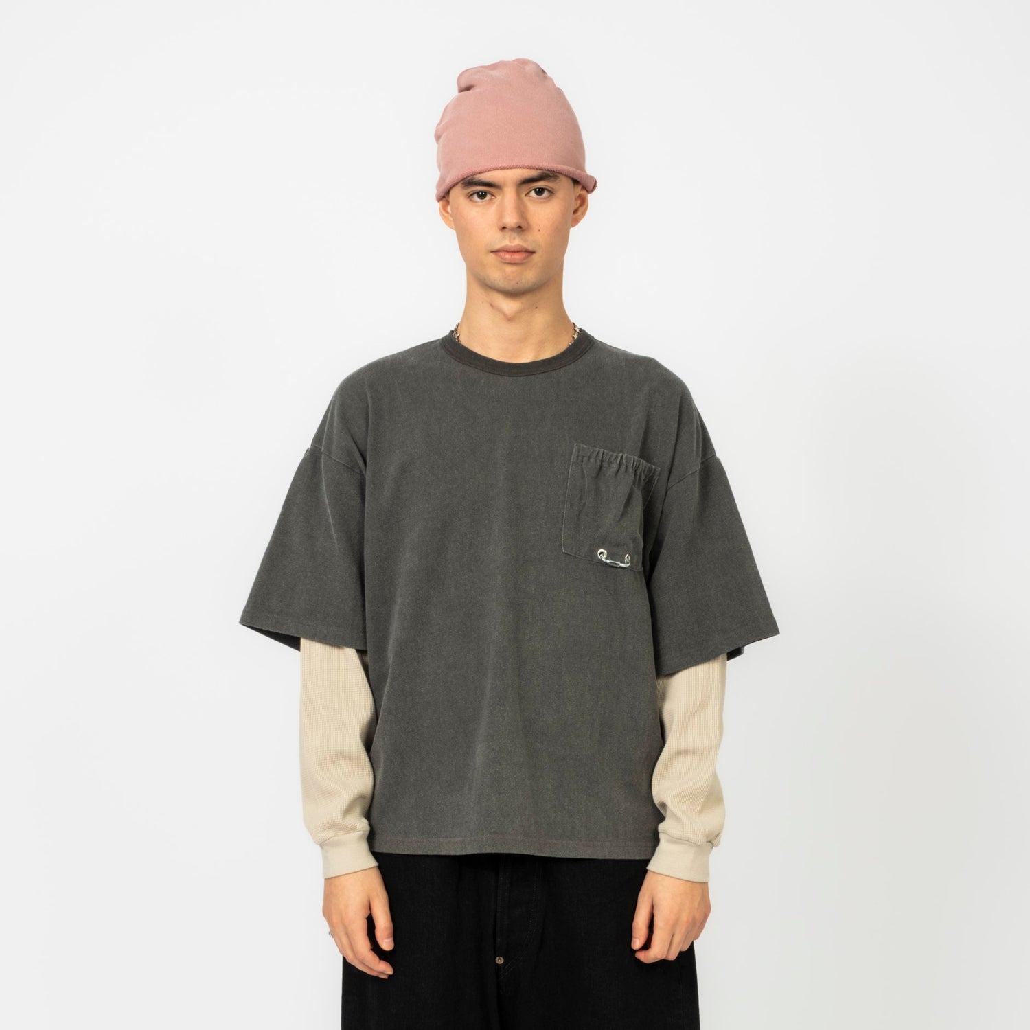 [REFOMED] RECU-057 FRESH MAN L/S TEE _ CHARCOAL