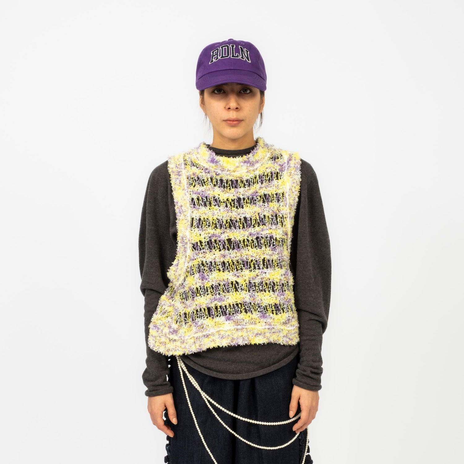 [RHODOLIRION] KNIT VEST _ PURPLE