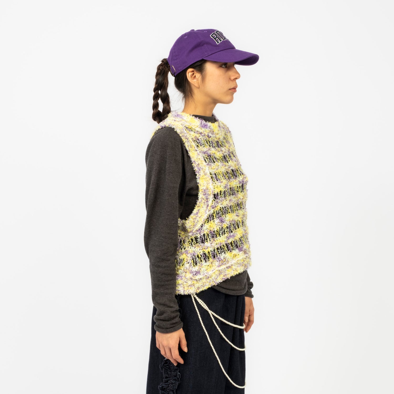 [RHODOLIRION] KNIT VEST _ PURPLE
