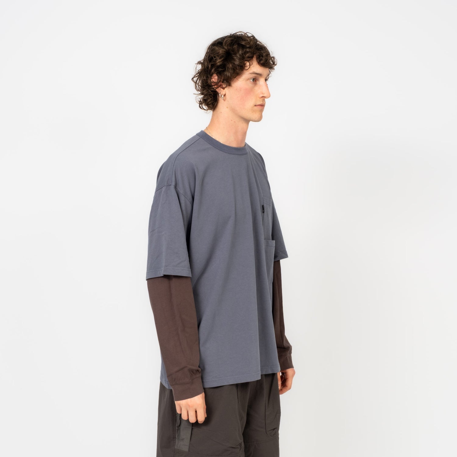 [MOIF] LAYERED VENT L/S TEE _ AIR FORCE BLUE