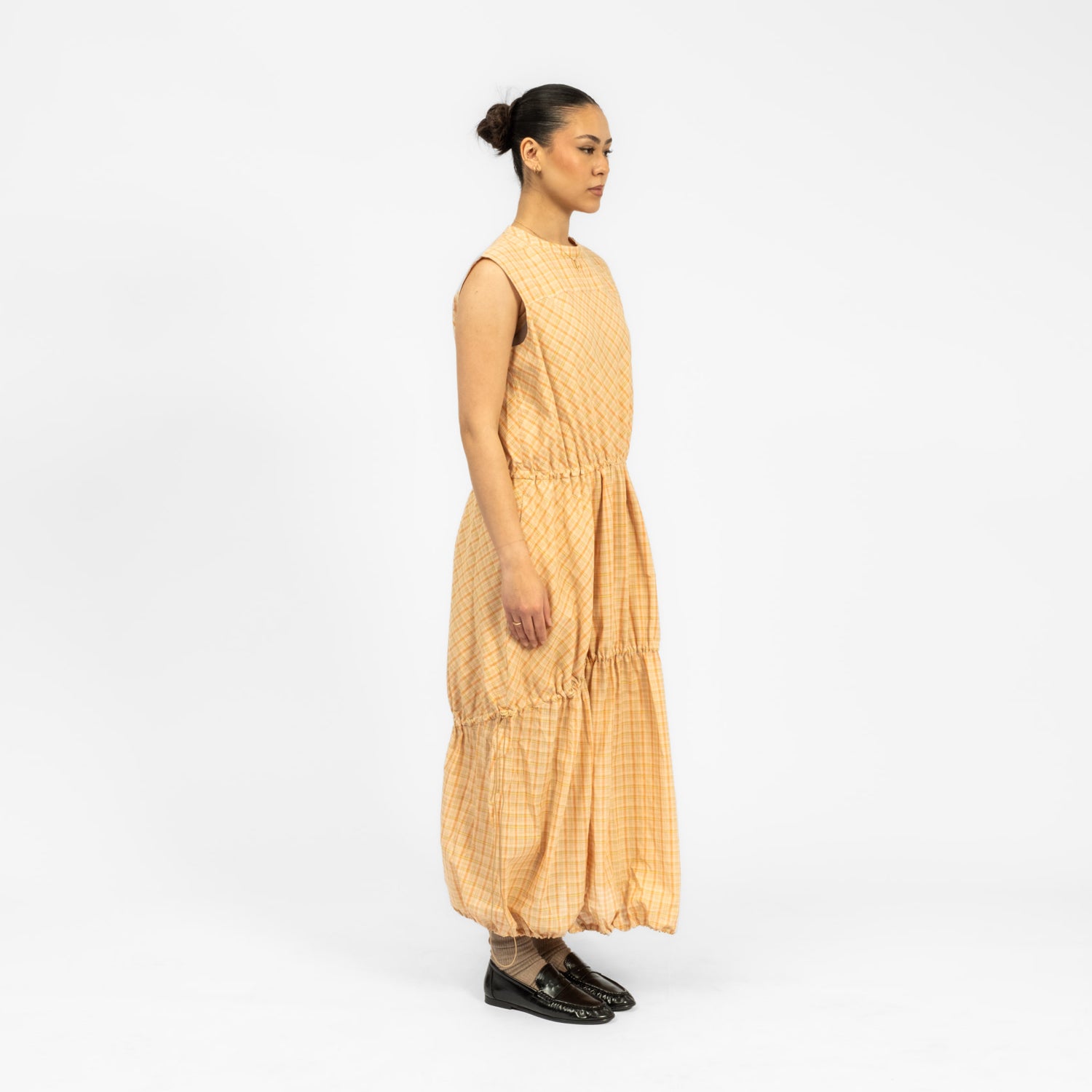 [YMC] CARTER SLEEVELESS DRESS _ PINK CHECK