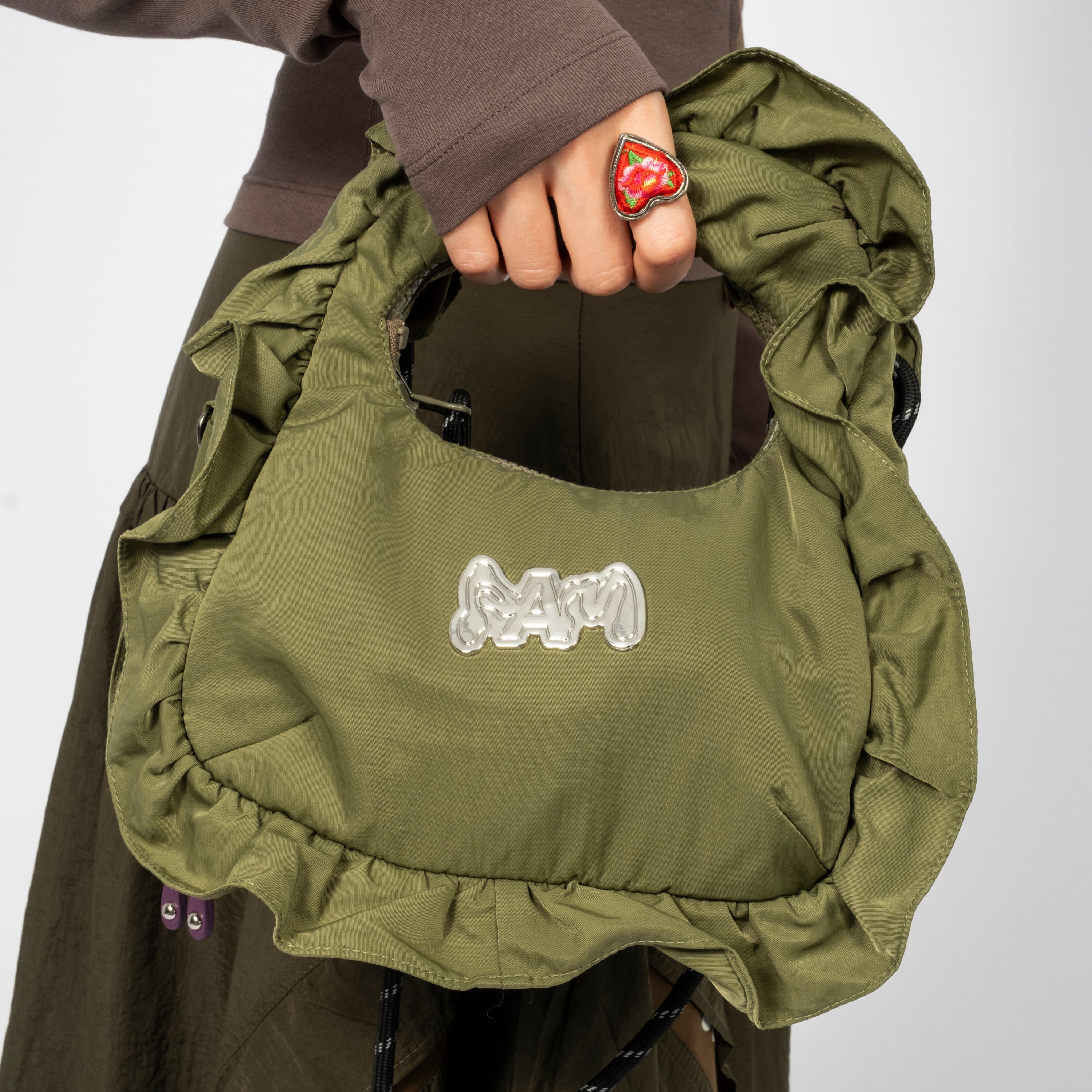 [PAM] CHOOSE MINI FRILL TAROT _ KHAKI
