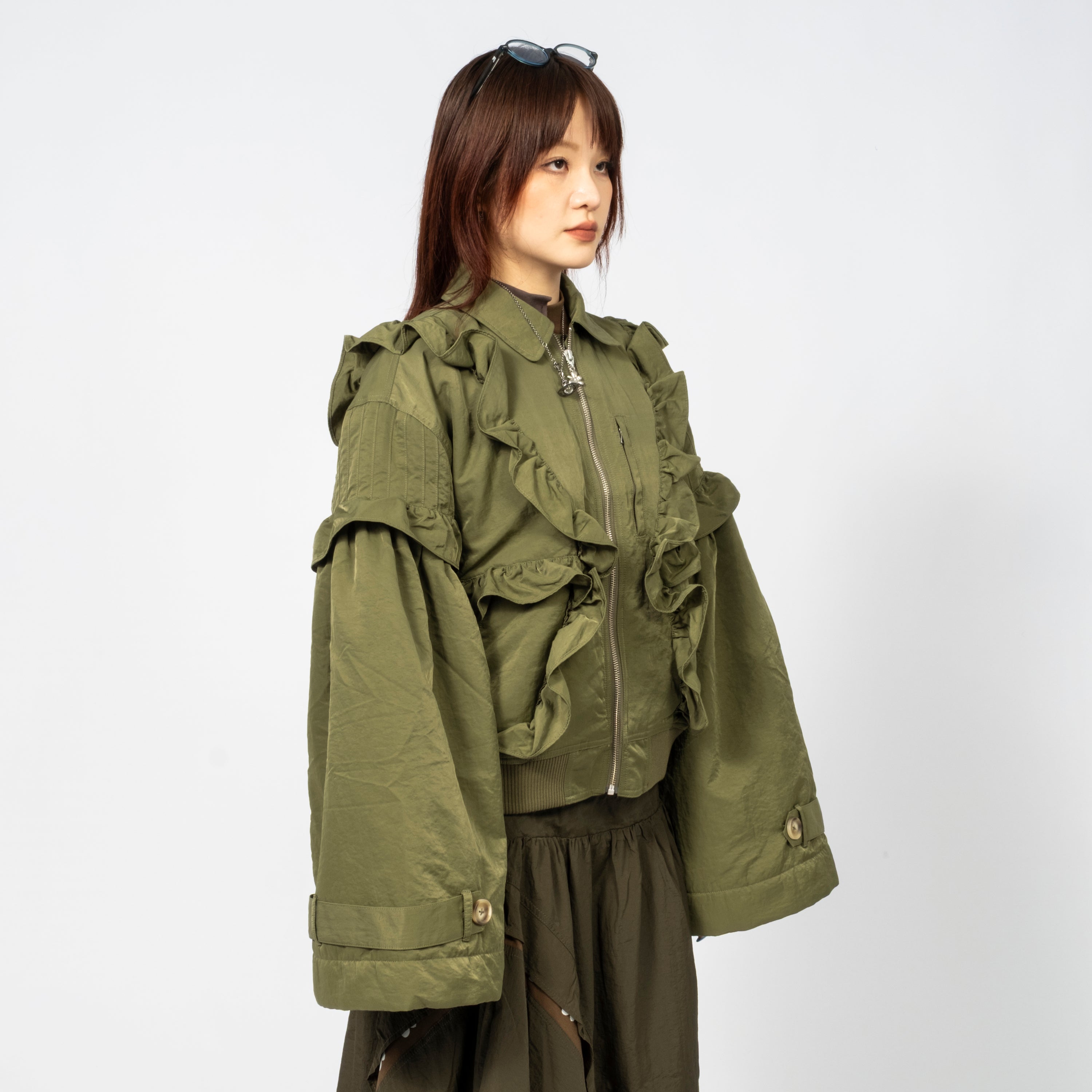 [PAM] THISTLE FRILL BOMBER _ ARTICHOKE