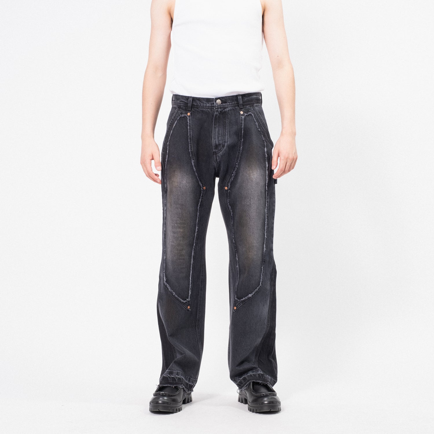 [ANDERSSON BELL] RODEO CARPENTER  WIDE JEANS _ BLACK