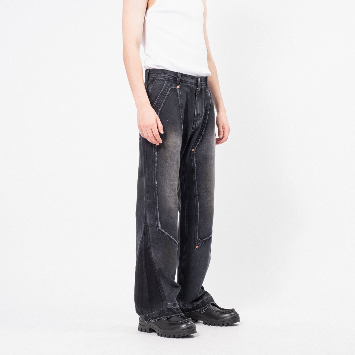 [ANDERSSON BELL] RODEO CARPENTER  WIDE JEANS _ BLACK