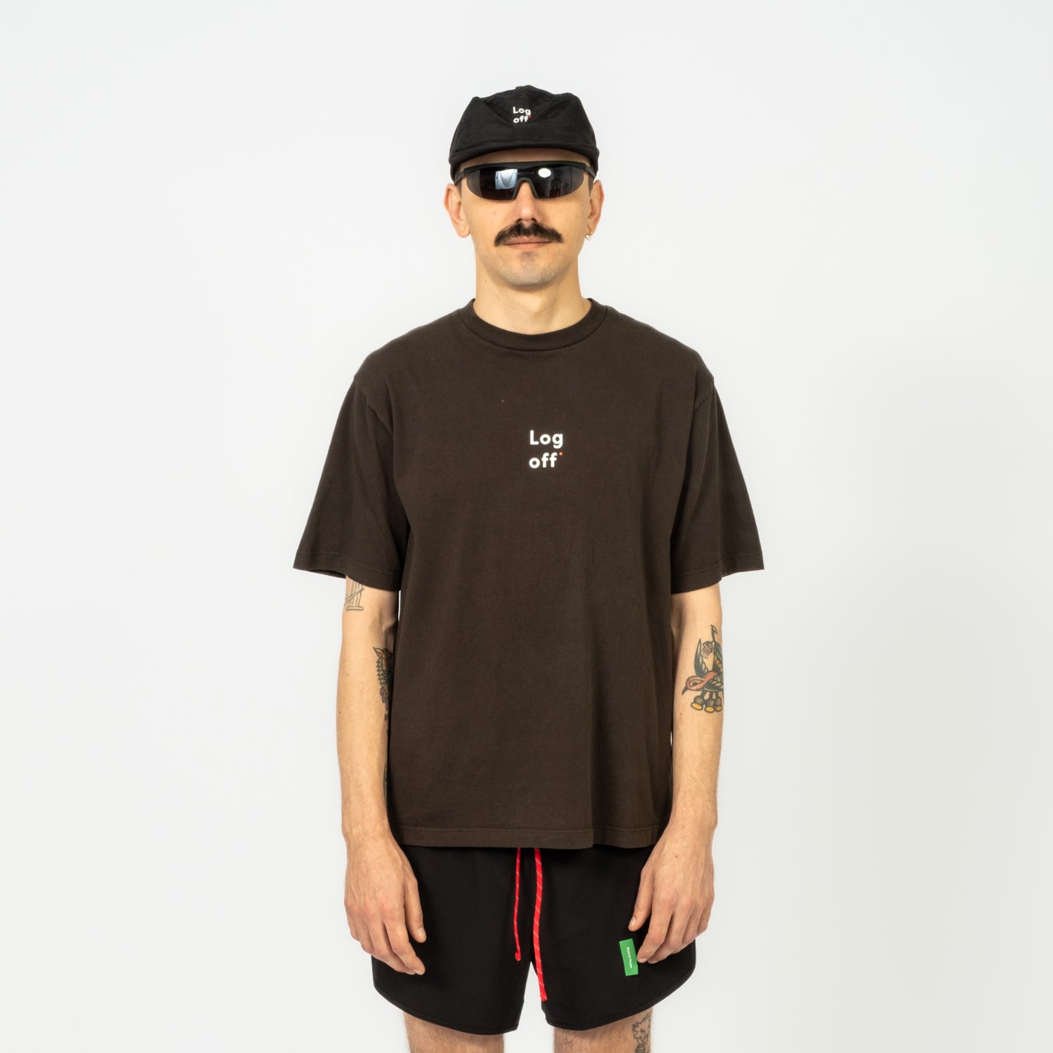 [DISTRICT VISION] CALIFORNIA COTTON TEE _ LOG OFF DEEP BROWN