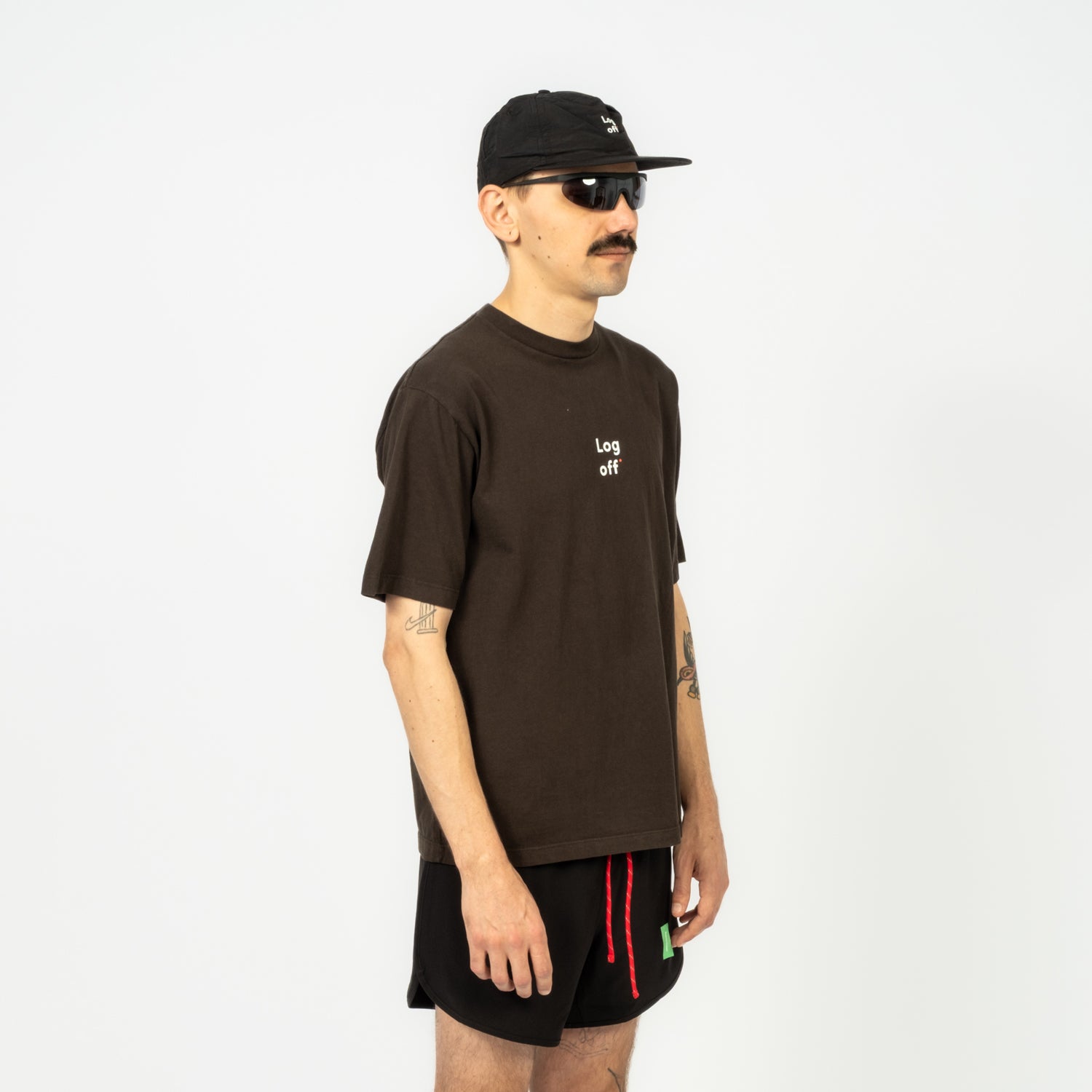 [DISTRICT VISION] CALIFORNIA COTTON TEE _ LOG OFF DEEP BROWN