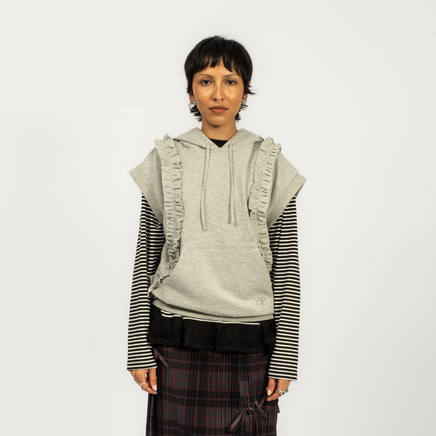 [PAM] ARTIFEX HOODED PULLOVER VEST _ GREY MARLE