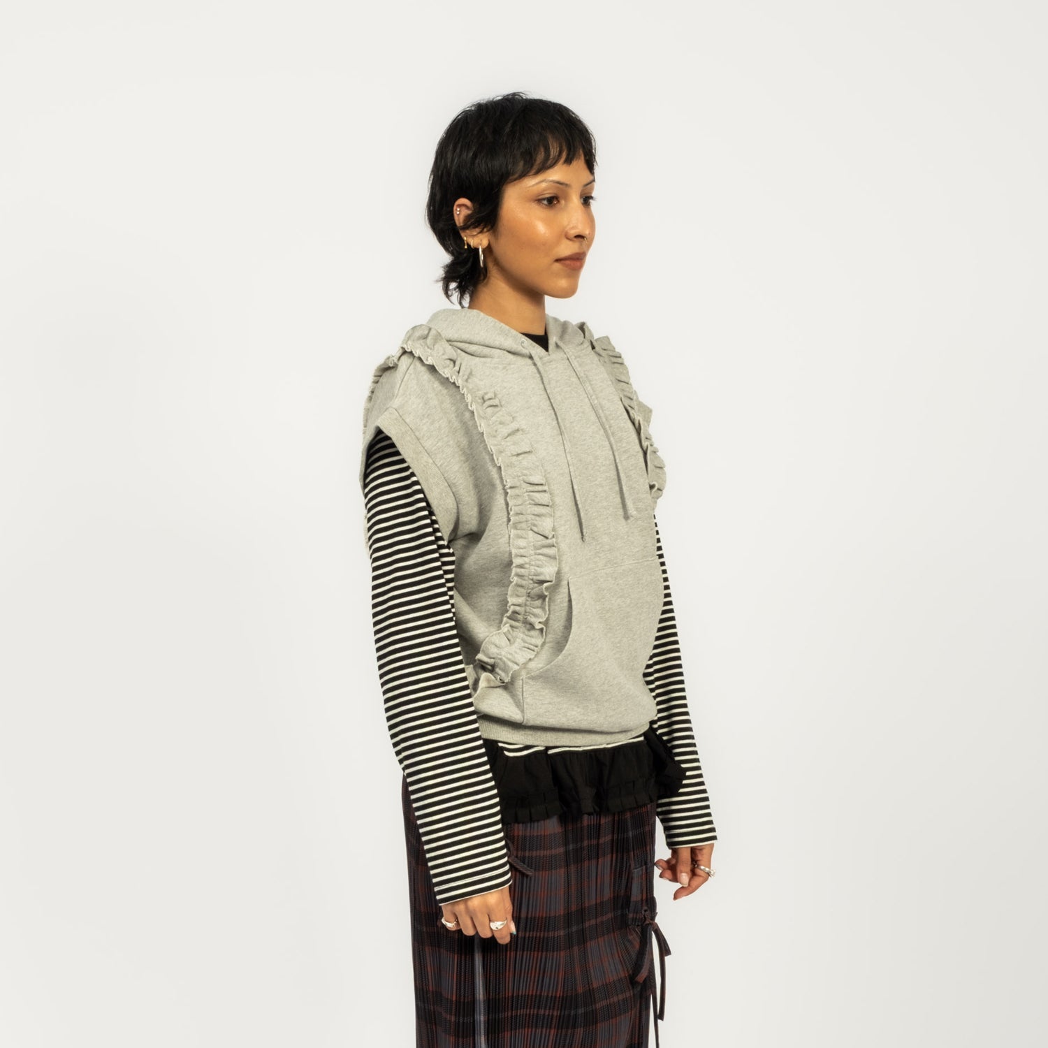 [PAM] ARTIFEX HOODED PULLOVER VEST _ GREY MARLE